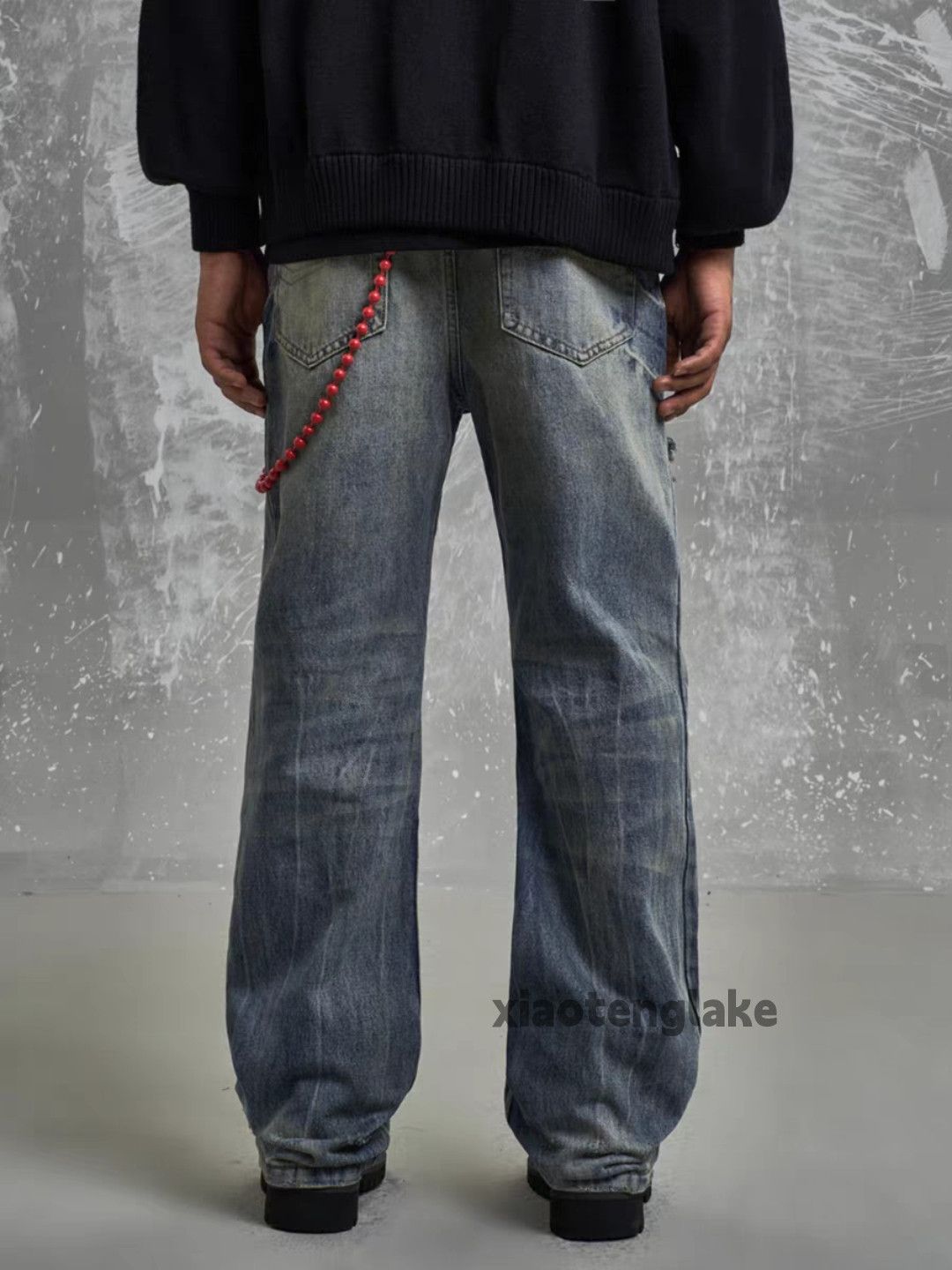 Jean × Vintage washed faded cleanfit yuppie y2k ripped jeans Size US 32 / EU 48 - 3 Thumbnail