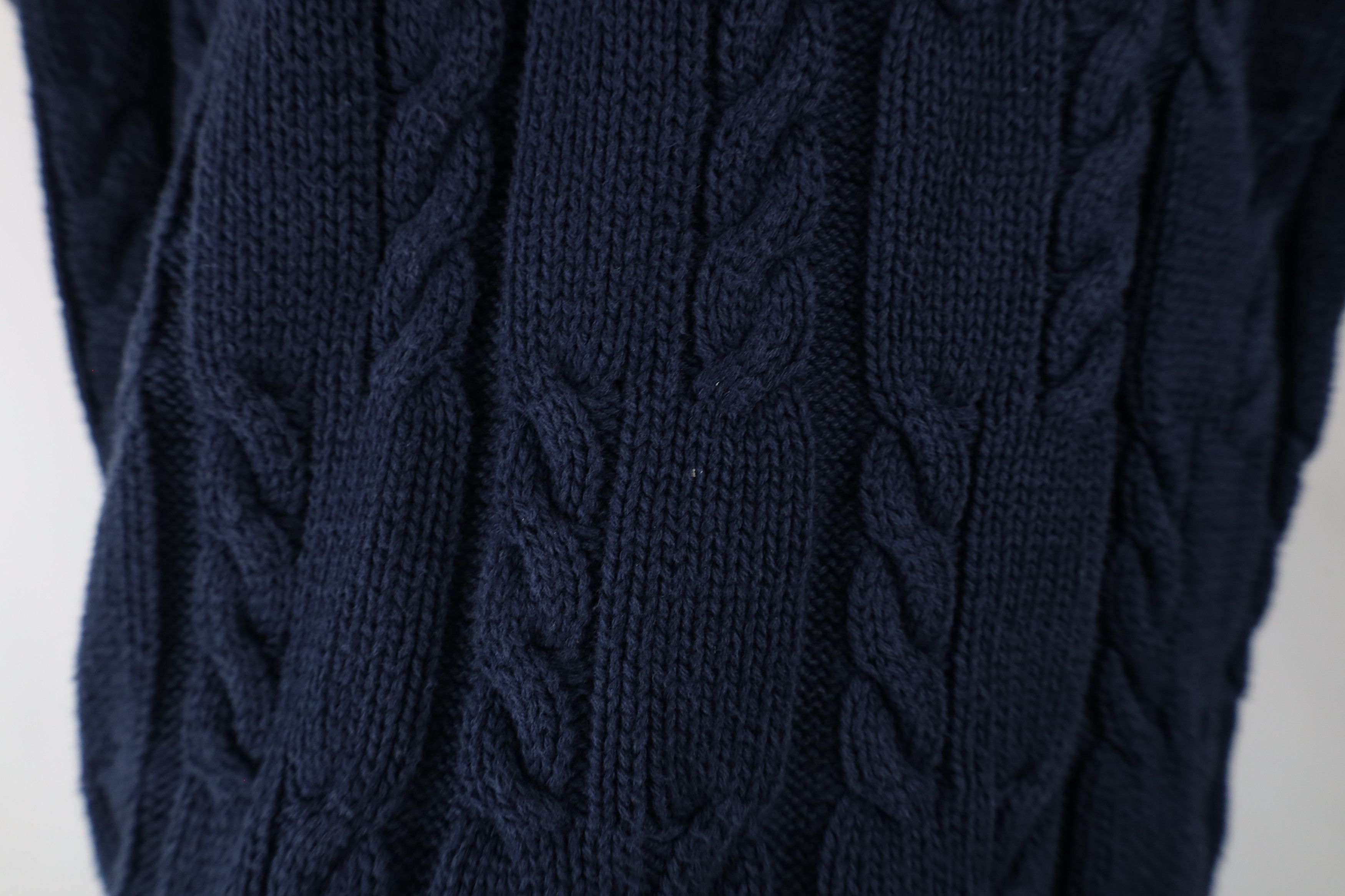 Ralph Lauren × Vintage Vintage 90s Chaps Ralph Lauren Cable Knit Crest Sweater Size US XL / EU 56 / 4 - 6 Thumbnail