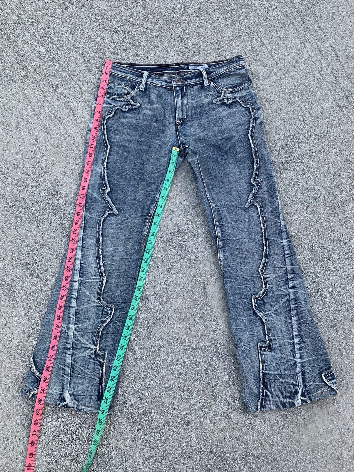 semanticdesign 💥Flared💥Semantic Design Nice Design Jeans Pants Size US 33 - 5 Thumbnail