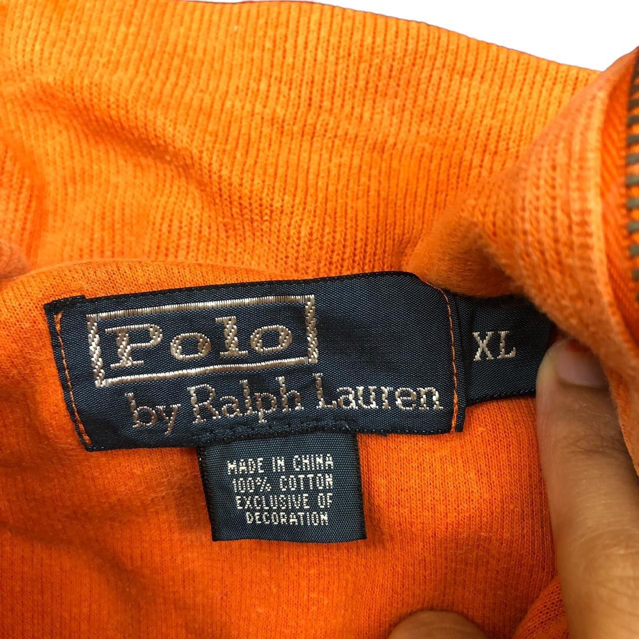 Polo Ralph Lauren Vintage 90’ POLO RALPH LAUREN Half Zipper Sweater Distress Size US XL / EU 56 / 4 - 5 Thumbnail