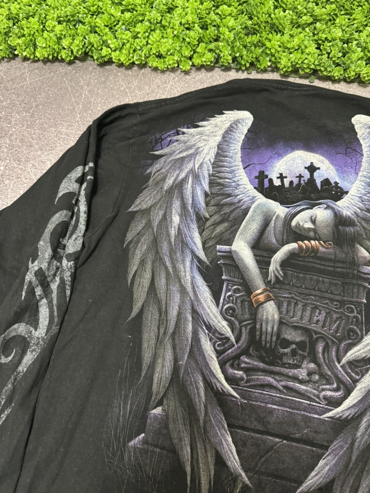 Vintage Vintage 90s Skull Longsleeve Spiral Y2K Affliction Style Size US L / EU 52-54 / 3 - 17 Thumbnail