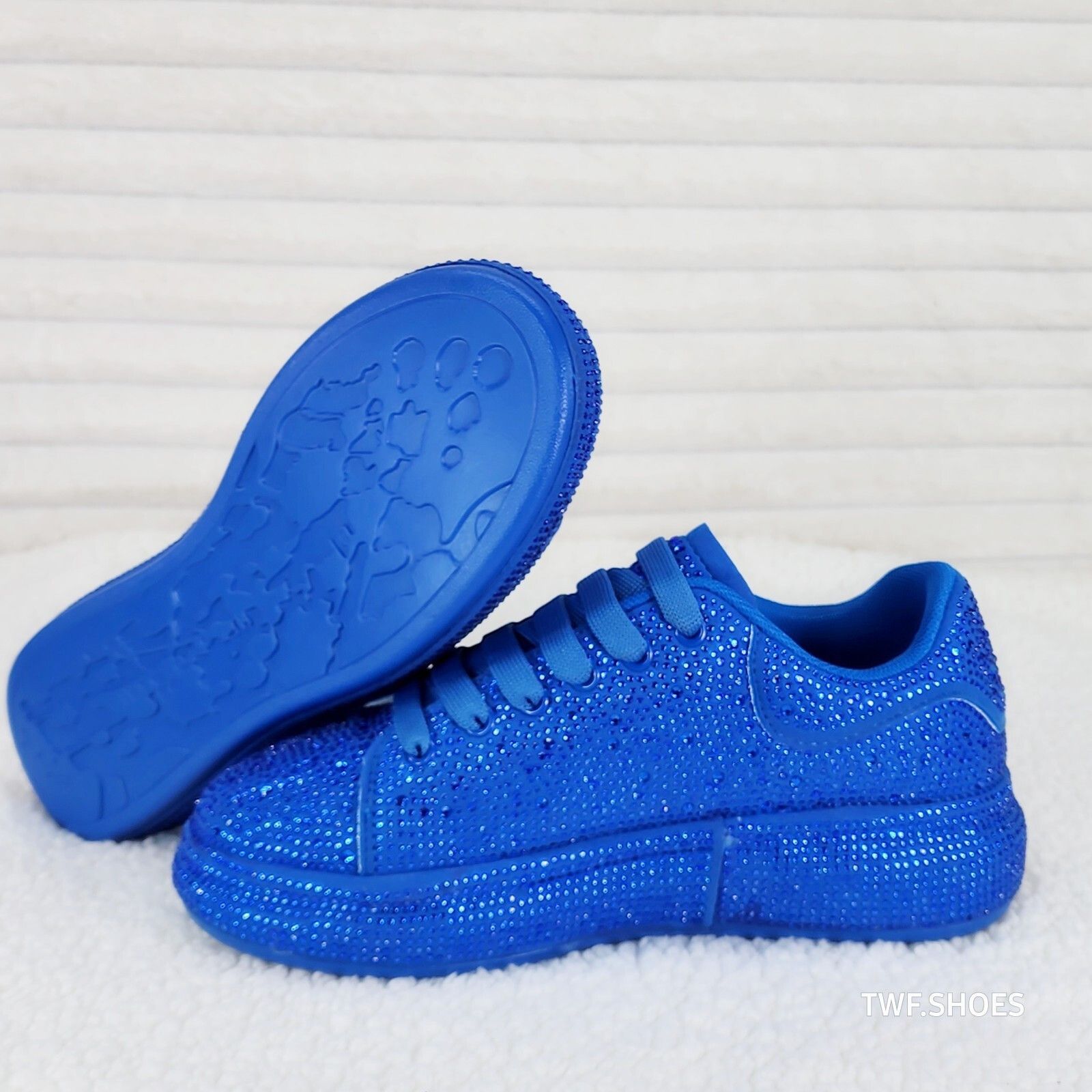 Other Dazzle Cush Iridescent Stone Blue Platform Sneakers Tennis S Size US 6 / IT 36 - 2 Thumbnail