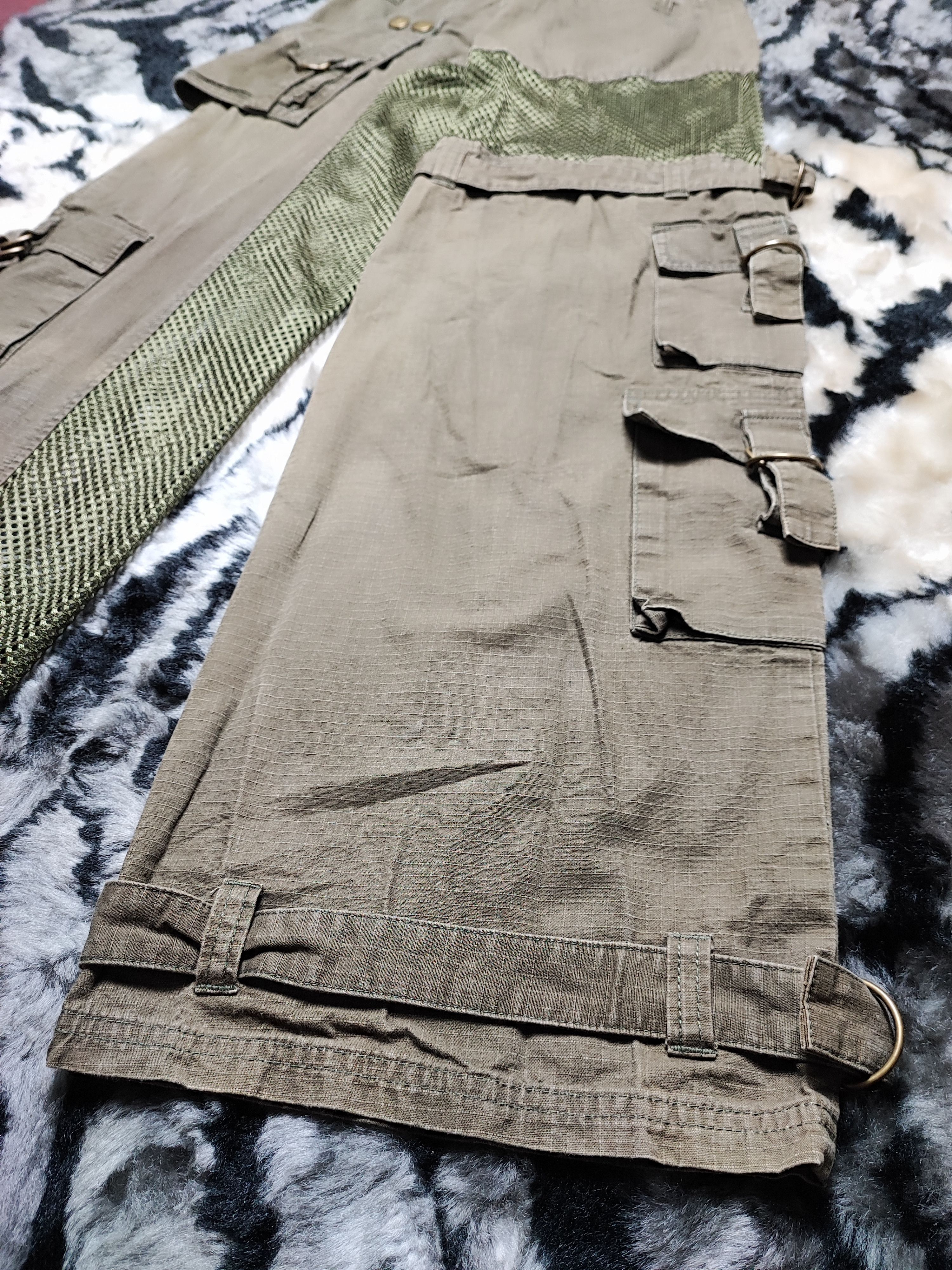 If Six Was Nine Vintage LB-03 Bondage Punk Cargo Mesh Military Pants Size US 28 / EU 44 - 17 Thumbnail