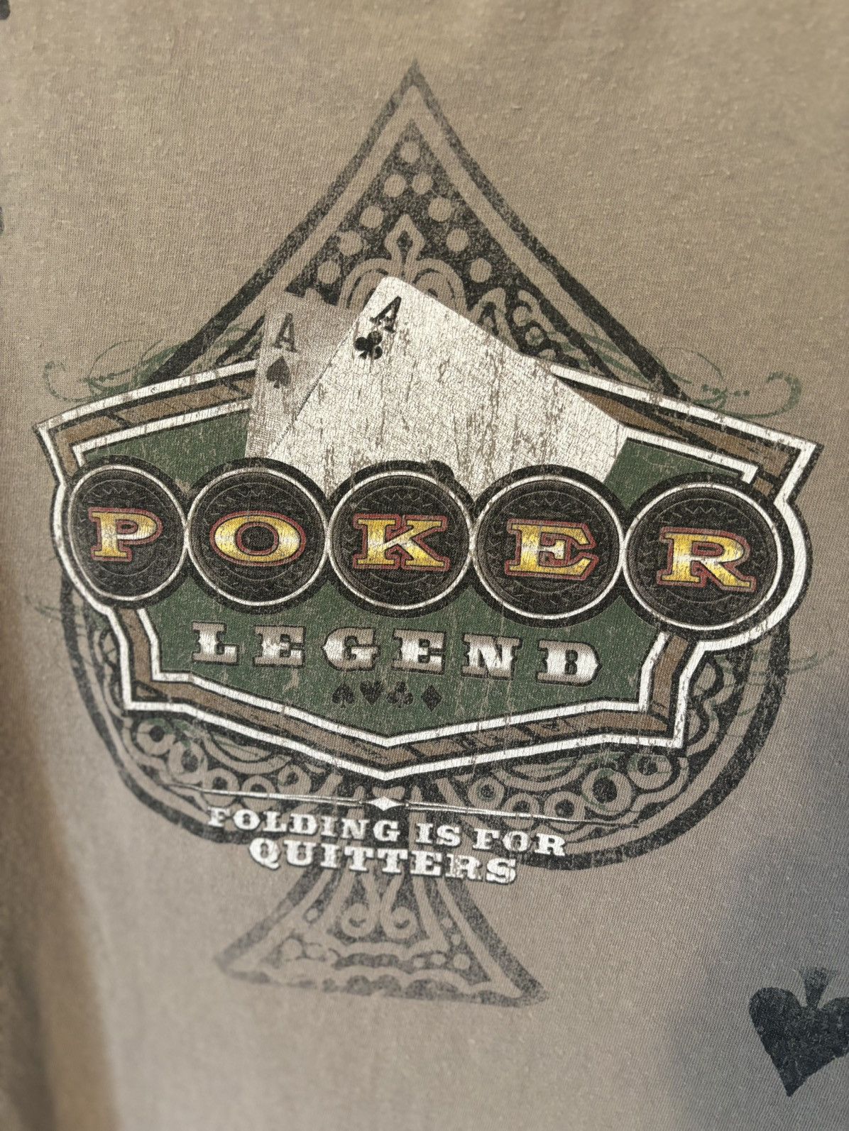 Vintage Vintage Poker Graphic Tee Size US XL / EU 56 / 4 - 2 Thumbnail