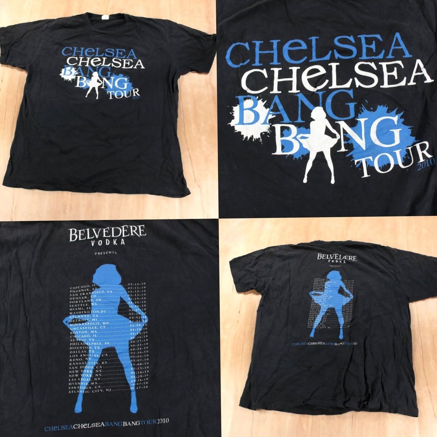 Vintage Chelsea Chelsea Bang Bang 2010 Tour t-shirt 2XL Chelsea Handler Bay Island Black Cotton Mens Short Sleeve Crew Neck Graphic Print T-Shirt Size US XXL / EU 58 / 5 - 2 Thumbnail