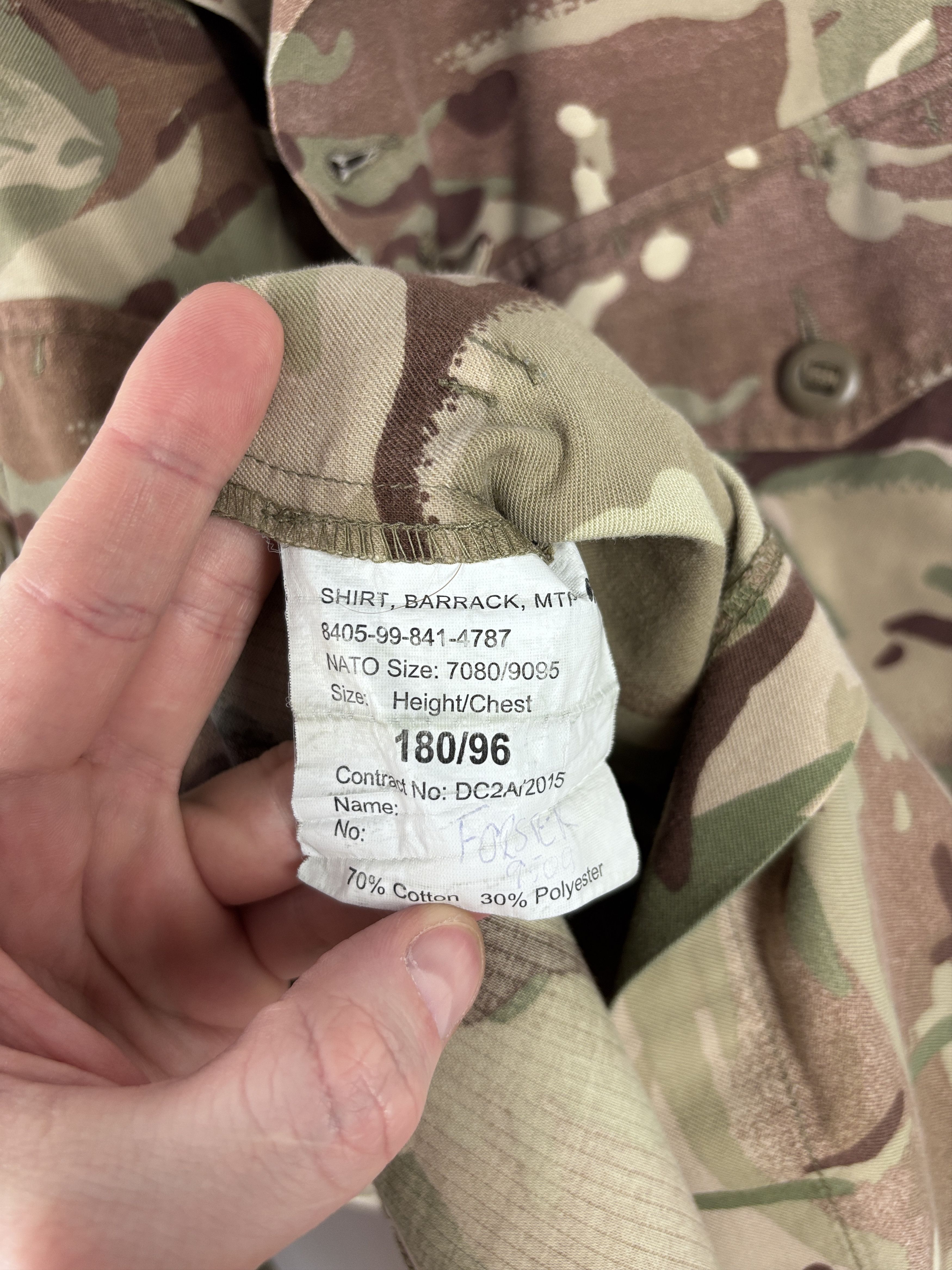 Other British Army Camo Military Barrack MTP Shirt Size 180/96 Size US M / EU 48-50 / 2 - 7 Thumbnail