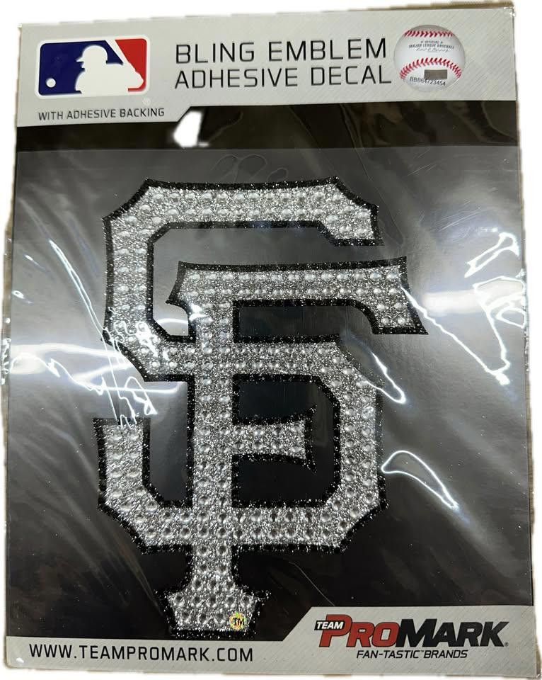 Designer San Francisco Giants Bling Emblem Decal Size ONE SIZE - 1 Thumbnail
