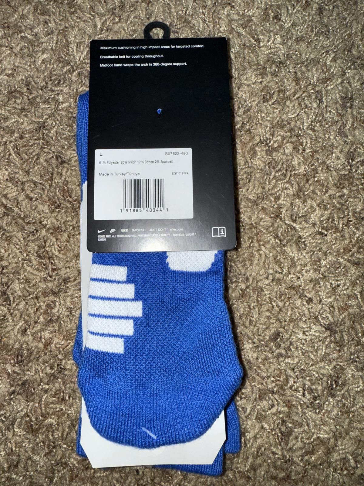 Nike Nike Elite Crew Basketball SX7622 Single Pair Sample Size US 34 / EU 50 - 5 Thumbnail