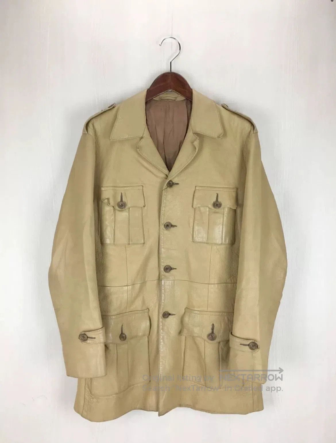 Vintage 70s 80s Vintage Leather Hunting Jacket. Size US M / EU 48-50 / 2 - 1 Thumbnail