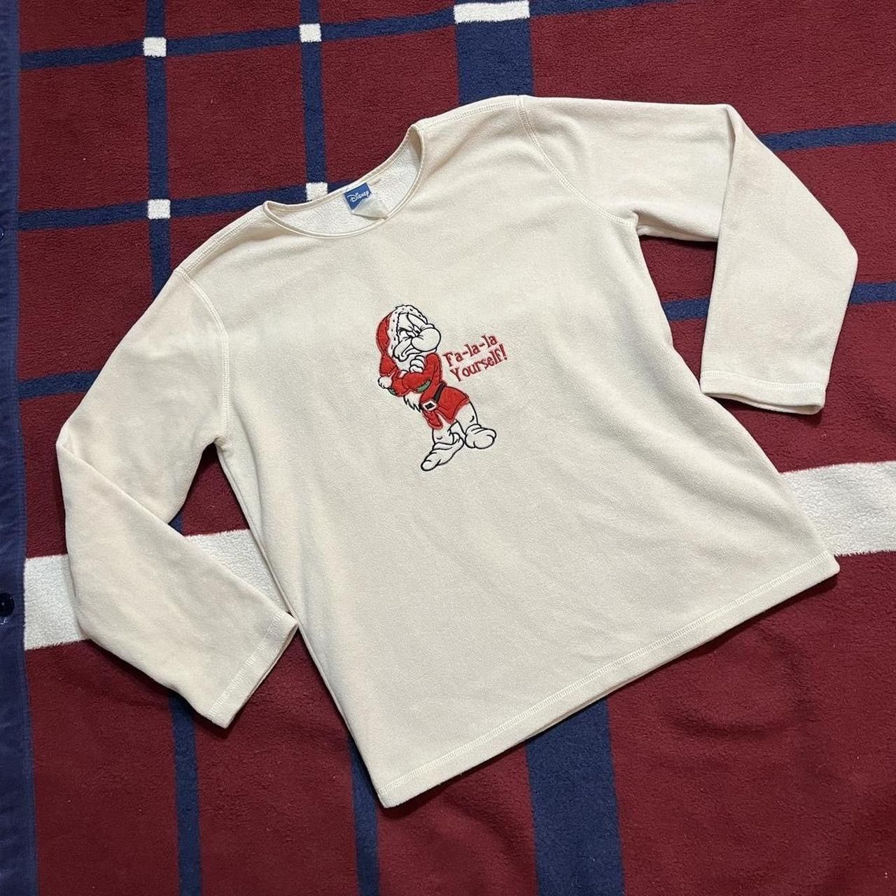 Disney Vintage Disney fleece cream Grumpy elf Fa-La-la yourself! Size M / US 6-8 / IT 42-44 - 1 Thumbnail