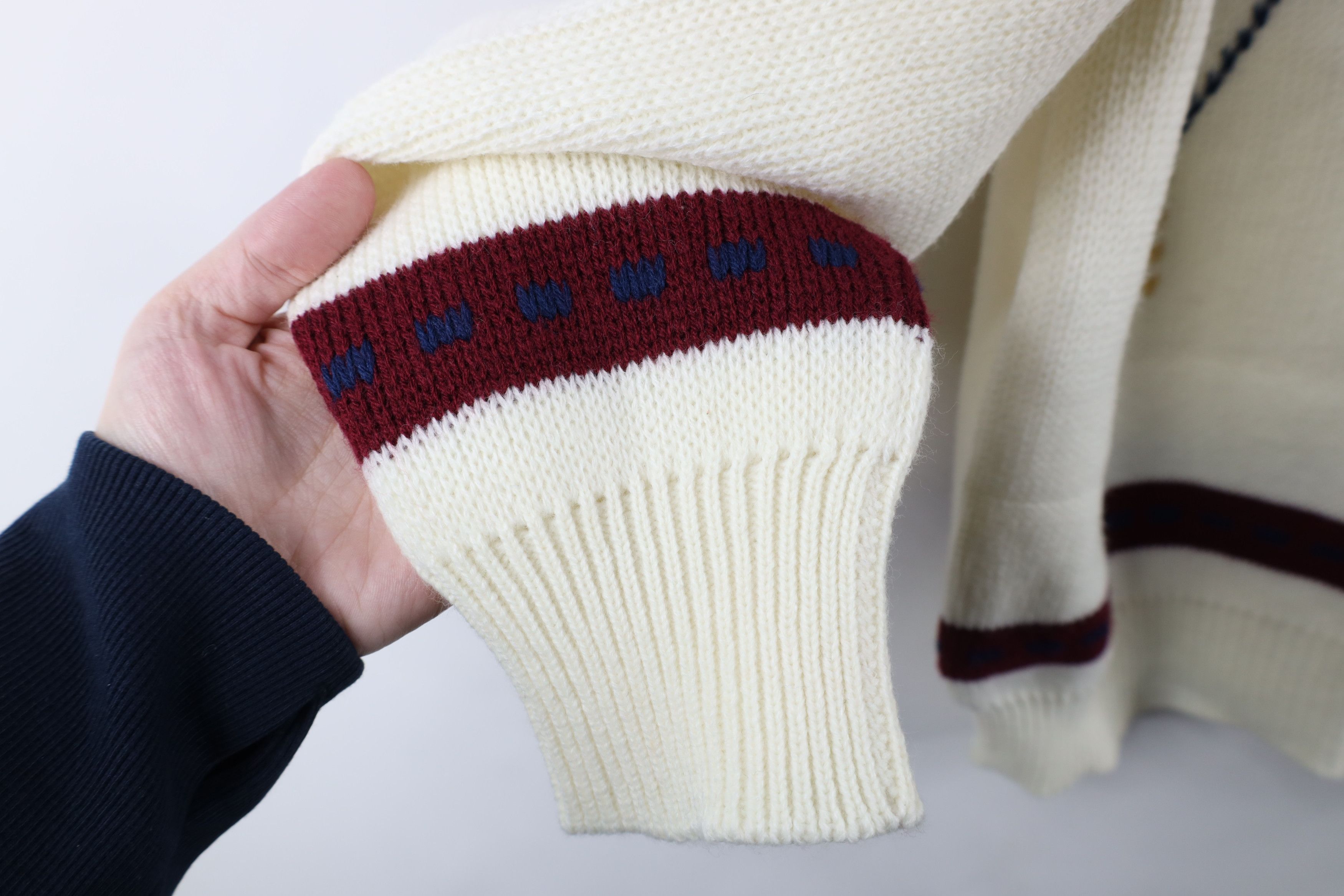 Vintage Deadstock Vintage 60s 70s Streetwear Fair Isle Knit Sweater Size US XL / EU 56 / 4 - 6 Thumbnail
