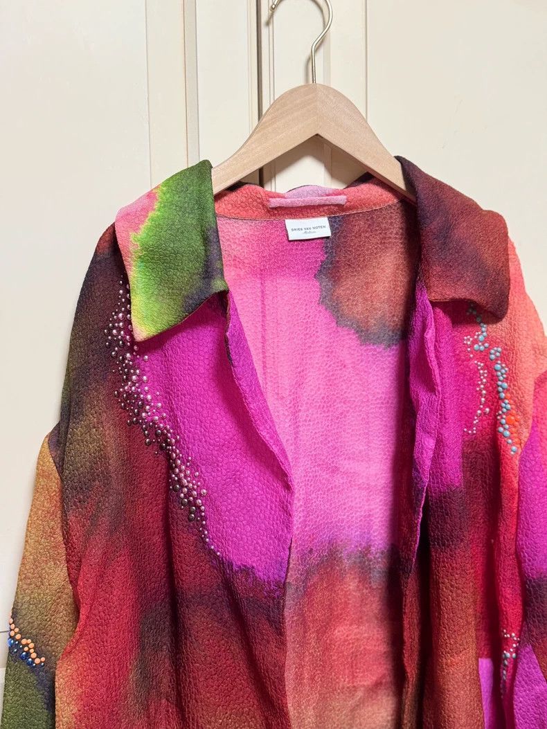 Dries Van Noten DRIES VAN NOTEN Tie-dyed silk cardigan Size M / US 6-8 / IT 42-44 - 3 Thumbnail