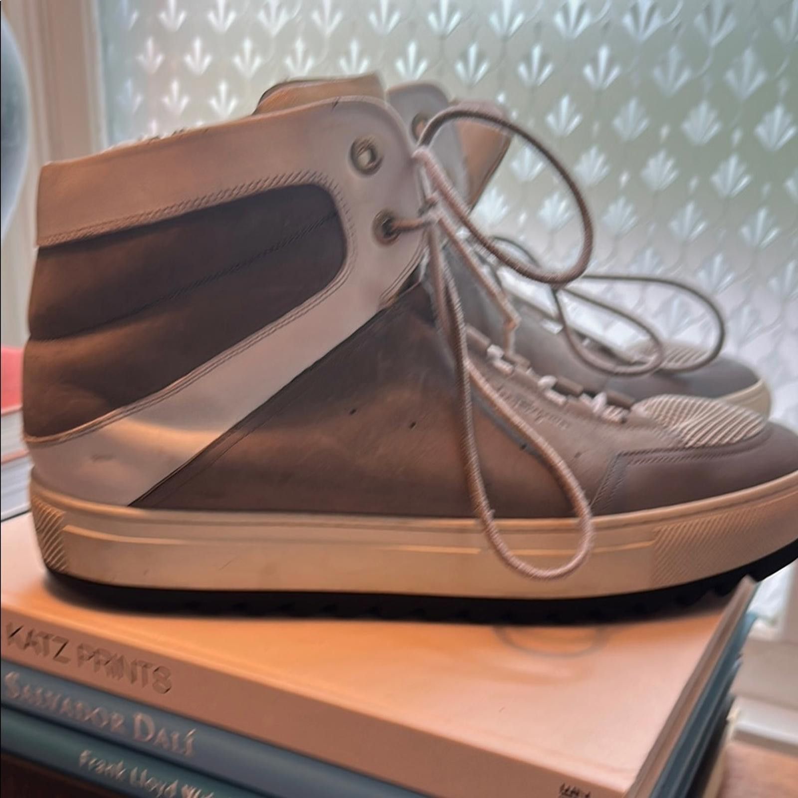 Salvatore Ferragamo Salvatore Ferragamo Men's Grey High-Top Sneaker Boots Size US 12 / EU 45 - 5 Thumbnail