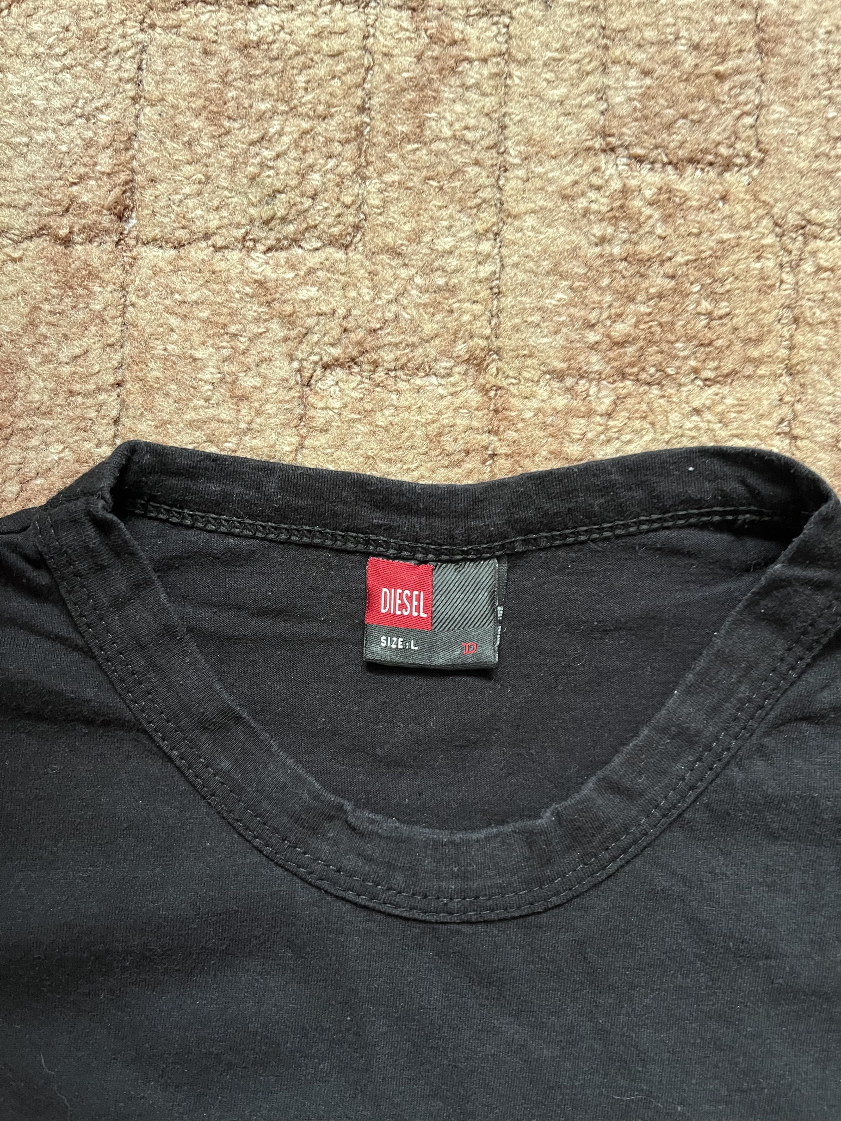 Diesel Vintage Diesel Big Logo Avant Garde Black Tee Size M Men's Size US M / EU 48-50 / 2 - 5 Thumbnail