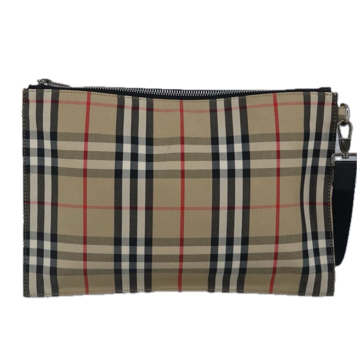 Burberry Nova Check Beige Canvas Clutch Bag (Pre-Owned) Size ONE SIZE - 1 Thumbnail