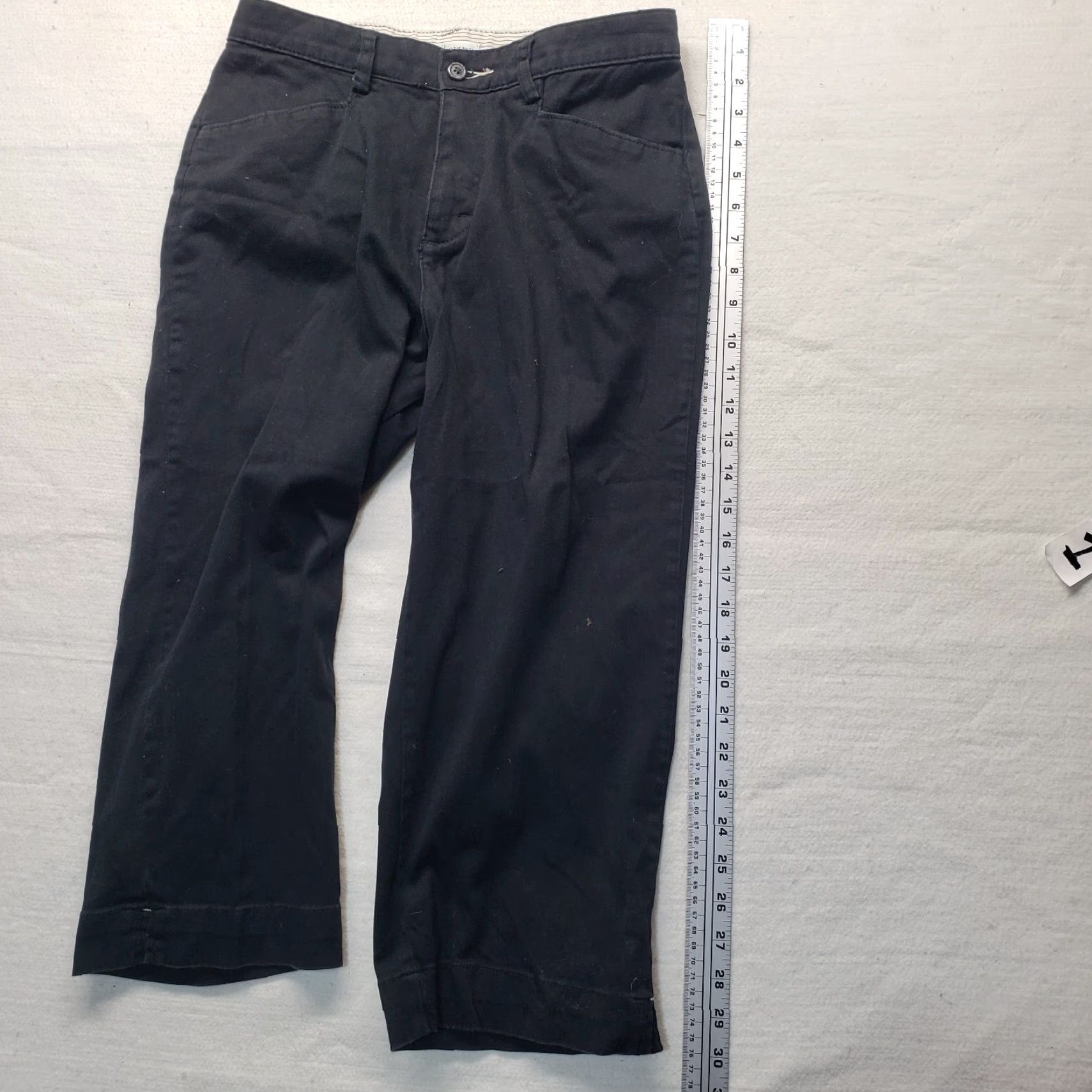 Lee LEE Pants Waist 8 Straight Leg Relaxed Fit Women Gray Dark Cotton Blend Pockets Belt Loops At The Waist 8 Medium Womens Pants Size 30" / US 8 / IT 44 - 7 Thumbnail