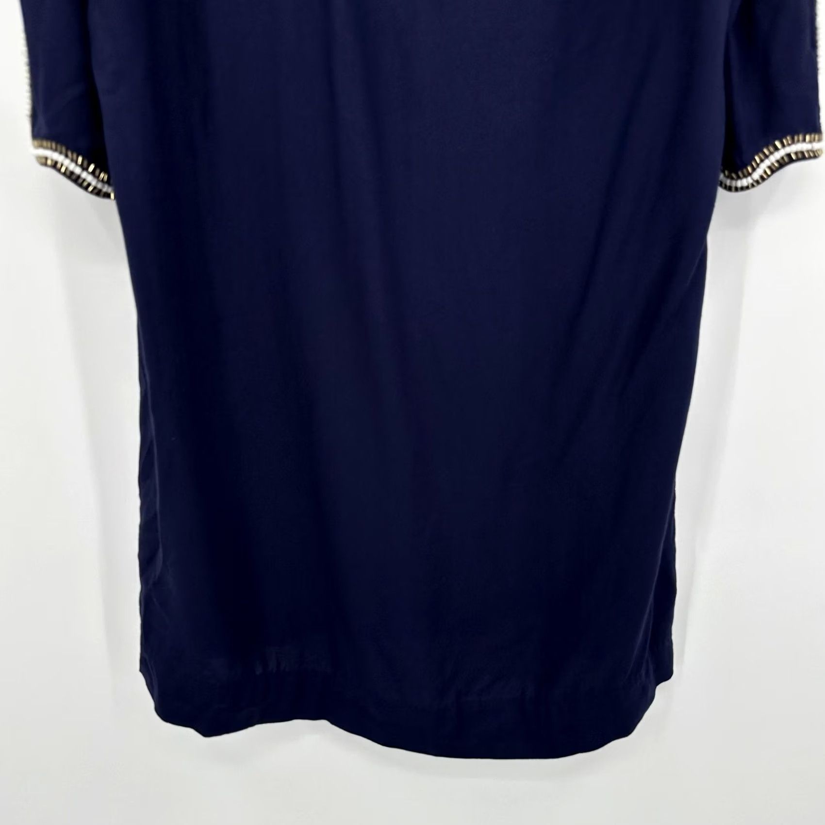 Lilly Pulitzer Lilly Pulitzer Dress Womens Small Navy Beaded Embellished Tunic Shift 3/4 Sleeve Size S / US 4 / IT 40 - 3 Thumbnail