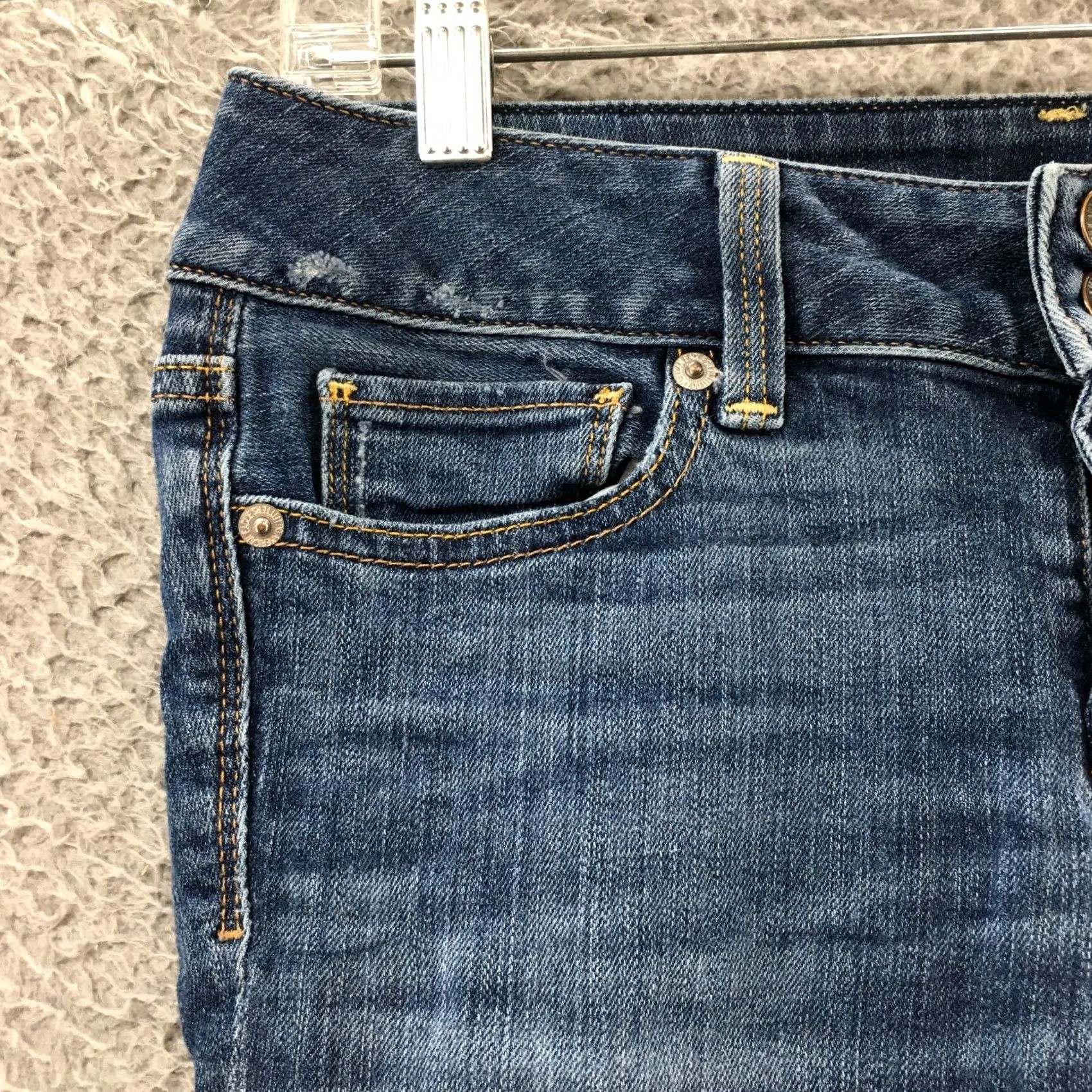 American Eagle Outfitters American Eagle Stretch Artist Capri Jeans Womens 4 Reg Blue Denim Capris 30x24 Regular Moderate Wash Size 27" / US 4 / IT 40 - 4 Thumbnail