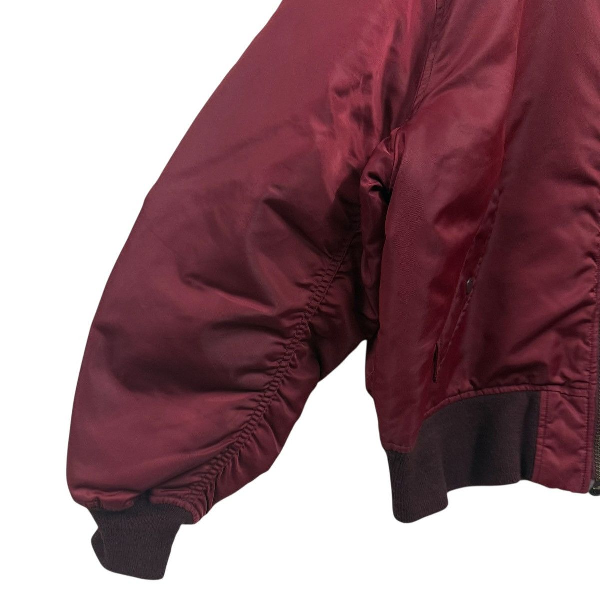 Alpha Industries Vintage Alpha Industries Ma1 Bomber Jacket Maroon Reversible Size US XL / EU 56 / 4 - 5 Thumbnail