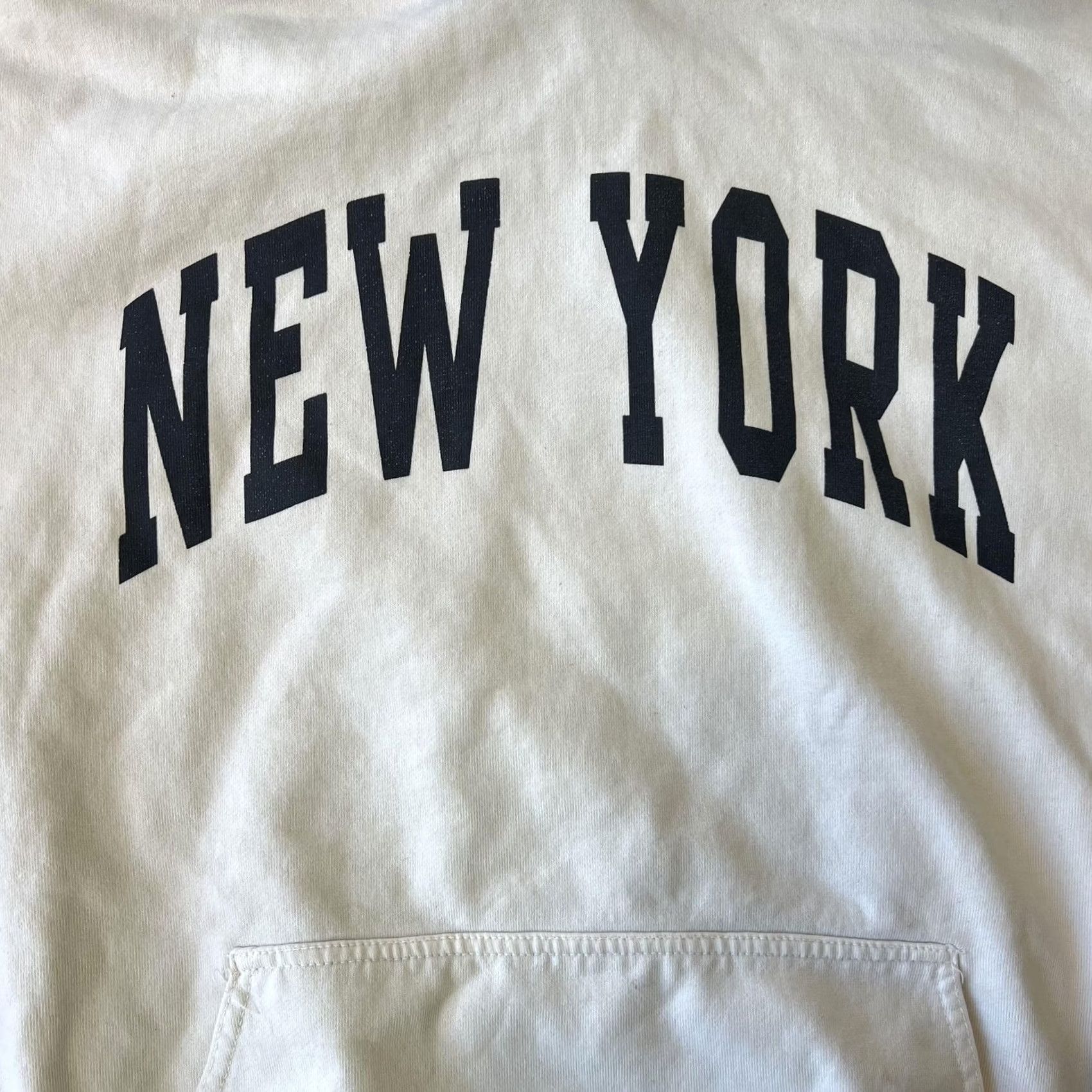 Vintage VINTAGE John Galt Hoodie Sweatshirt Womens Large White Black New York Pullover J Galt Size ONE SIZE - 2 Thumbnail