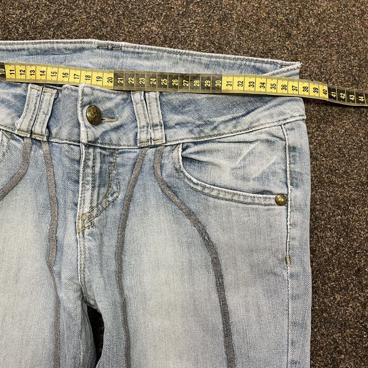 Vintage Vintage Y2K Baggy Flared Jeans Distressed Wide Leg Grunge Size 32" / US 10 / IT 46 - 6 Thumbnail