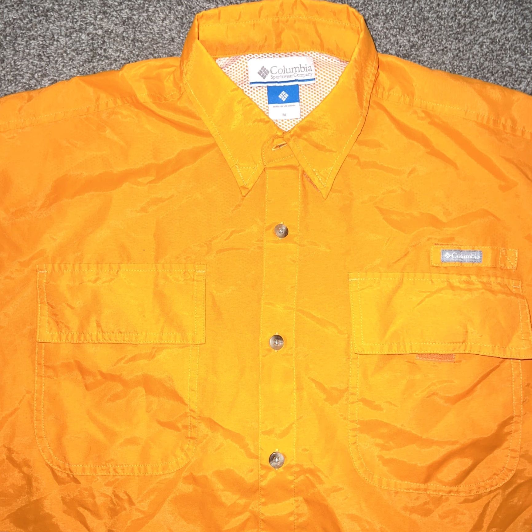 Vintage Columbia Sportswear Orange Button-Up Vented Shirt Mens Size M Size US M / EU 48-50 / 2 - 2 Thumbnail