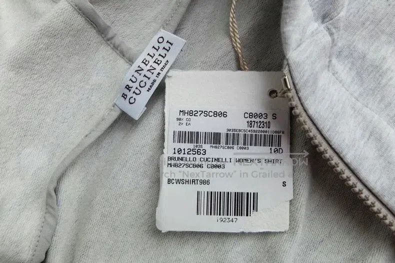 Brunello Cucinelli Brunello Cucinelli Gray Hooded Sweatshirt. Size US S / EU 44-46 / 1 - 5 Thumbnail