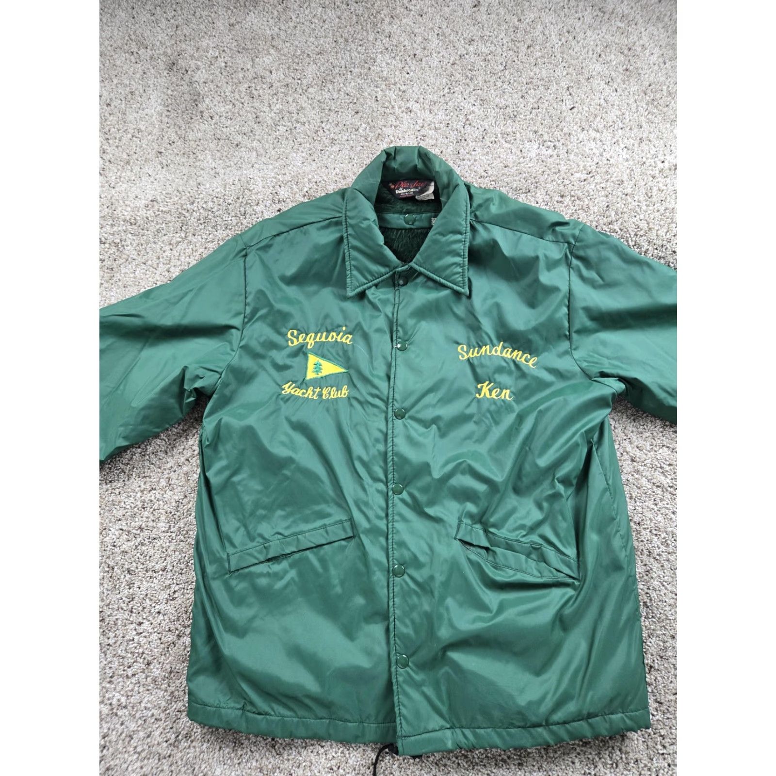 Dunbrooke VINTAGE Dunbrooke Jacket Mens L Green Nautical Yacht Club Windbreaker 80s Sequoia Nylon Snap Front Embroidered Pockets Size US L / EU 52-54 / 3 - 4 Thumbnail