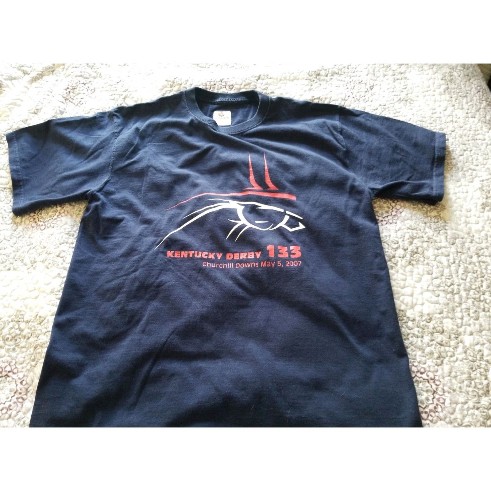 Vintage VINTAGE Kentucky Derby 2007 Official Blue Tshirt Sz M (Street Sense) Shirt Men M Blue Graphic Tee Horse 2007 Derby Mens Size US M / EU 48-50 / 2 - 3 Thumbnail