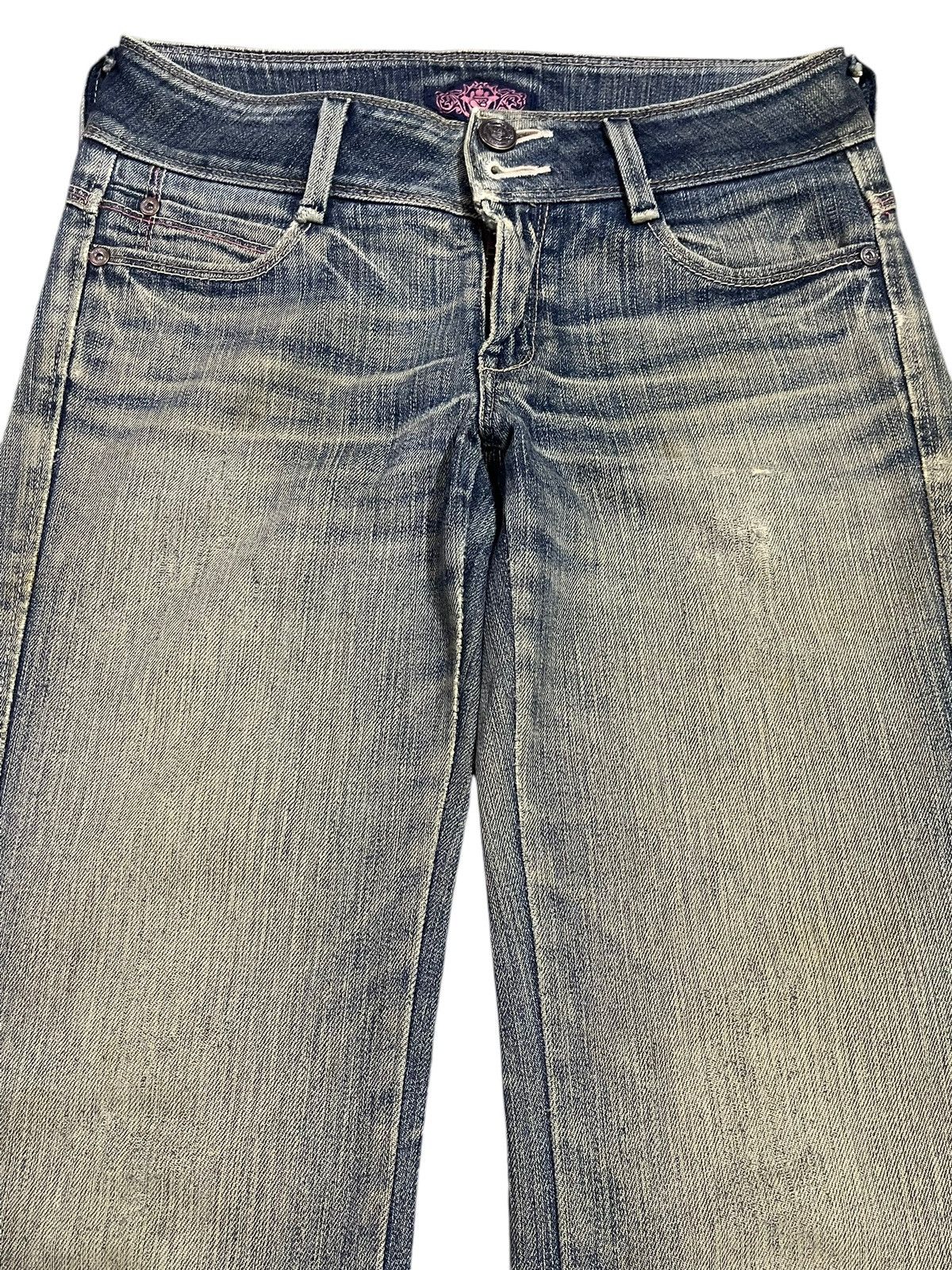 Tornado Mart Vintage Japanese Brand Mud Faded Wash Style Flare Jeans Size US 28 / EU 44 - 3 Thumbnail