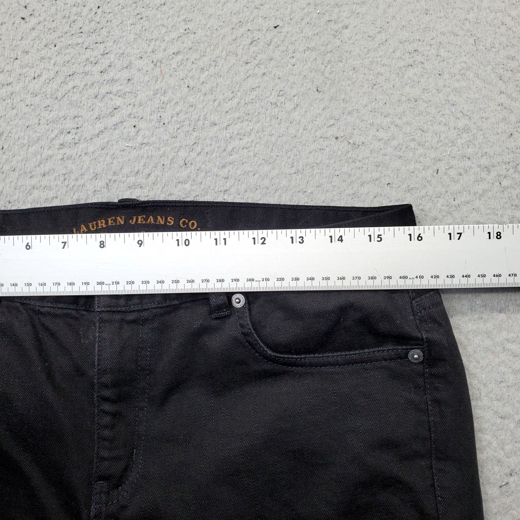 Denime Lauren Jeans Co. Jeans Womens 10P Black Denim Stretch Bootcut 5-Pocket Regular Size 10P Mens Womens Girls Boys Size 32" / US 10 / IT 46 - 6 Thumbnail