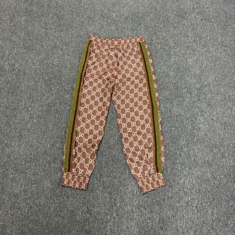 Gucci Gucci Brown full-print mulberry silk trousers 2501-Nextarro Size US 32 / EU 48 - 2 Thumbnail