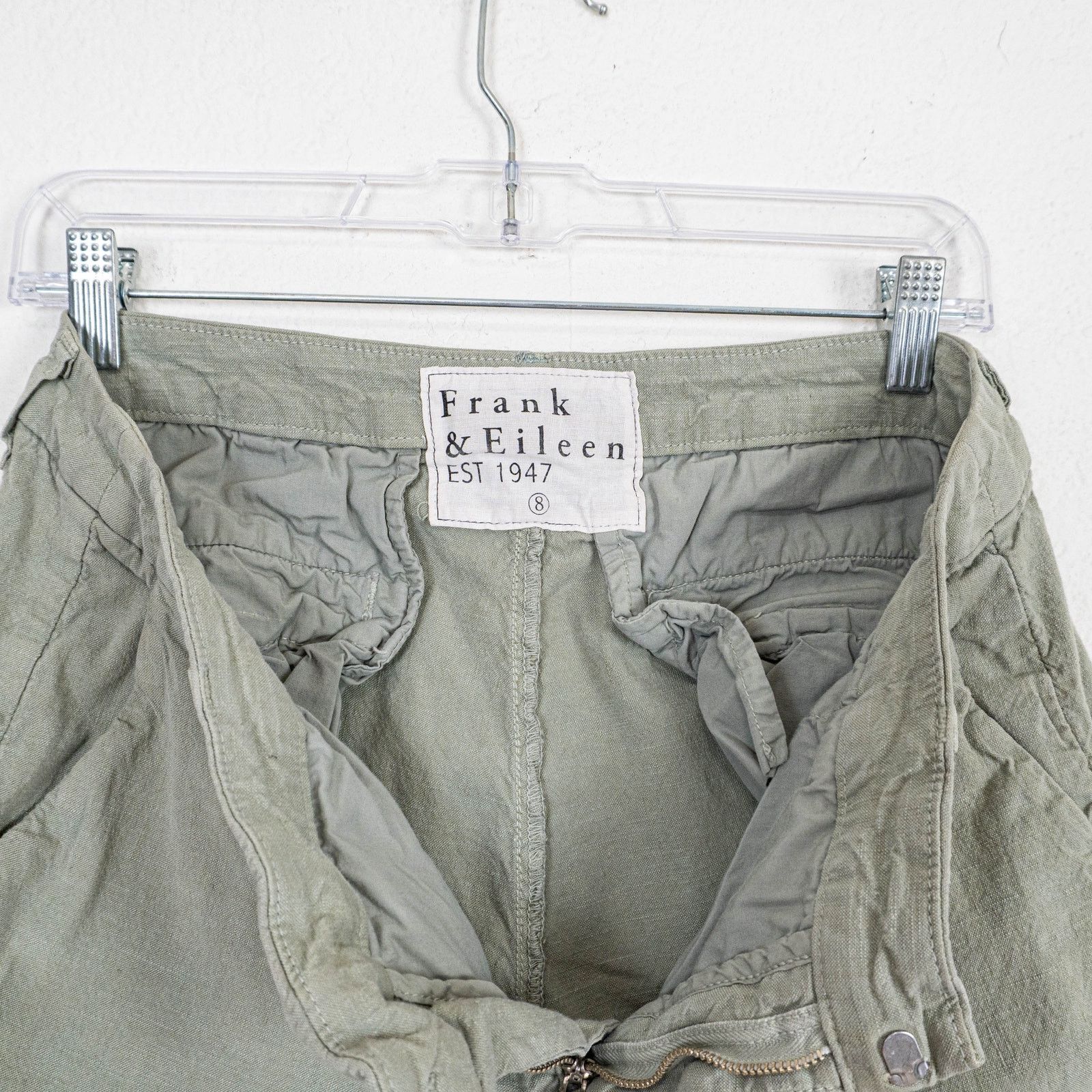 Frank & Eileen Frank & Eileen Wicklow Raw Crop Chino Pants Vintage green Size 30" / US 8 / IT 44 - 3 Thumbnail