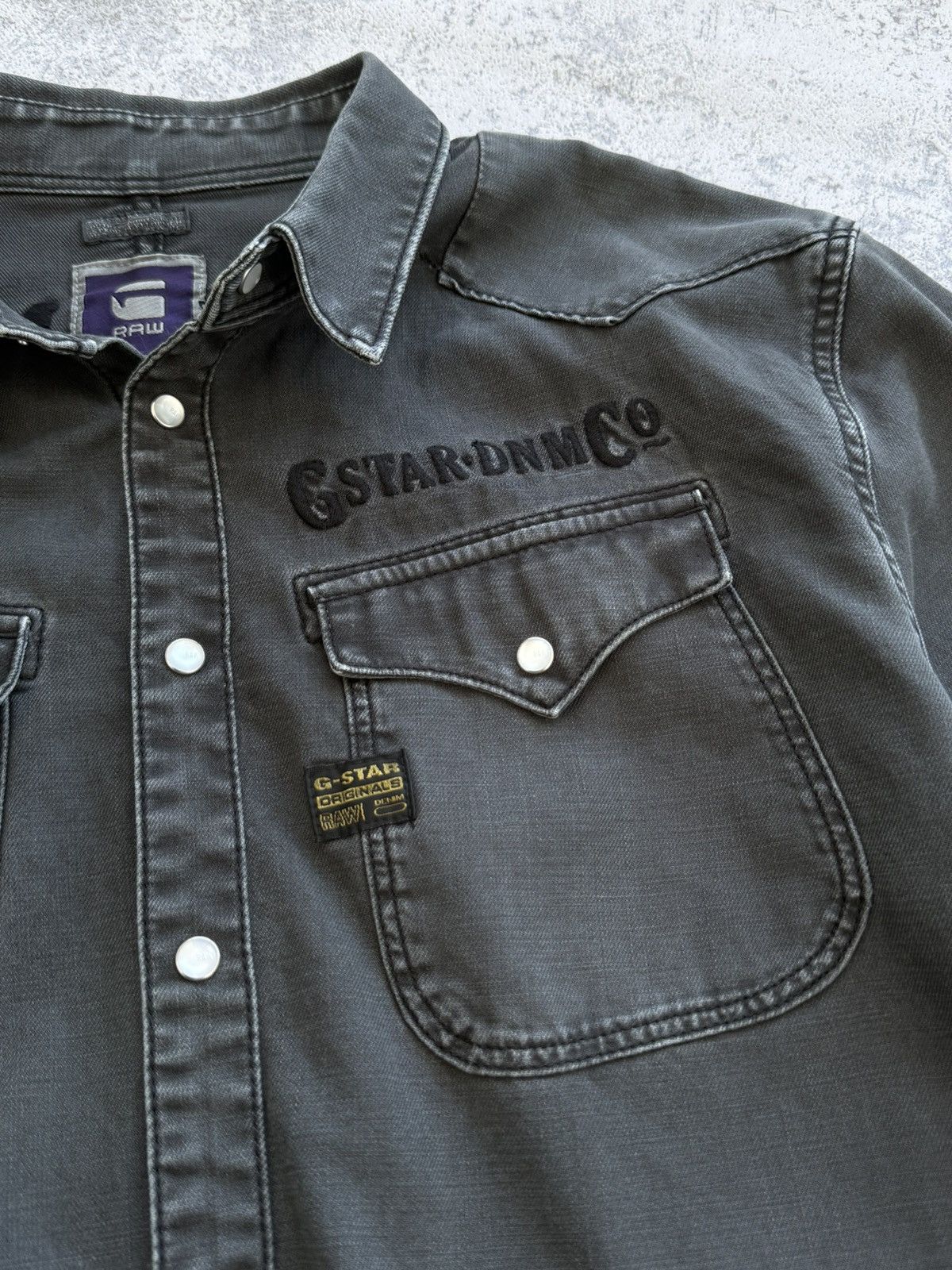 G-Star G-Star Raw Western Co Cowboy Diamond Denim Shirt Size US XXL / EU 58 / 5 - 7 Thumbnail