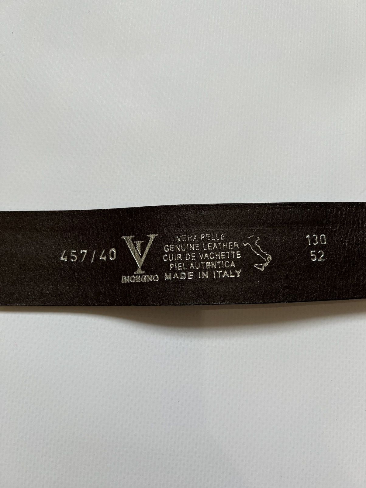 Vera Pelle Vera Pelle Brown Leather Belt Size ONE SIZE - 3 Thumbnail