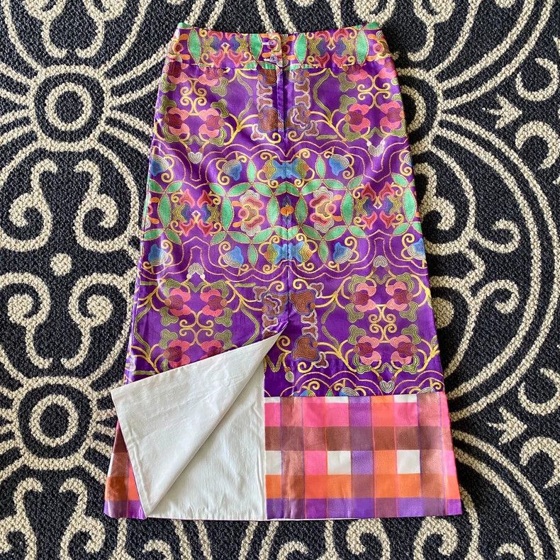 Issey Miyake Issey Miyake Retro checkered skirt Size 25" / US 0 / IT 36 - 2 Thumbnail
