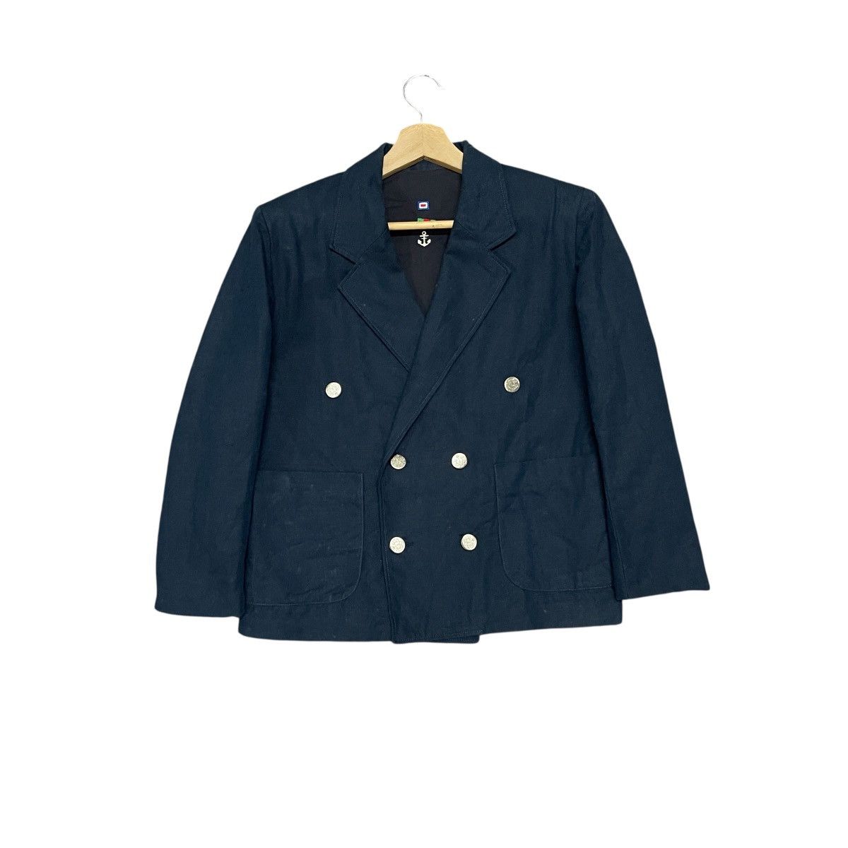 Vintage Vintage French Nautical Maritime Double Breasted Blazer Size US M / EU 48-50 / 2 - 2 Thumbnail