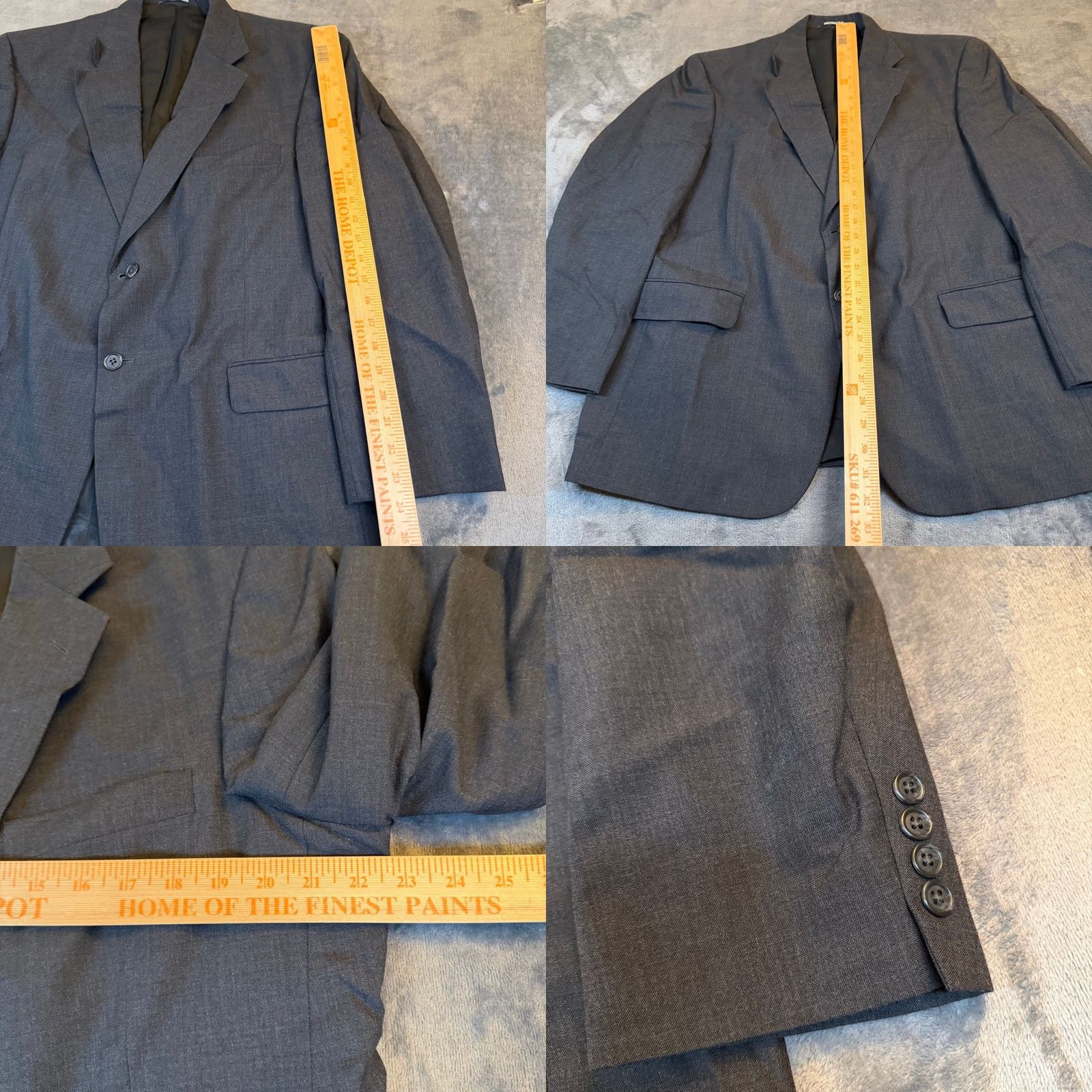 Stafford Stafford Blazer Jacket Mens 44 Short Gray Wool 2 Button Single-Breasted Business Vintage: No Size US 44 / EU 60 - 8 Thumbnail