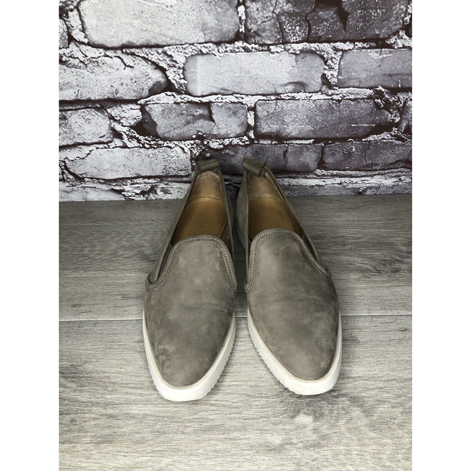 Everlane Everlane Gray Suede Almond Toe Slip On Casual Loafer Shoes W Size US 6 / IT 36 - 15 Thumbnail