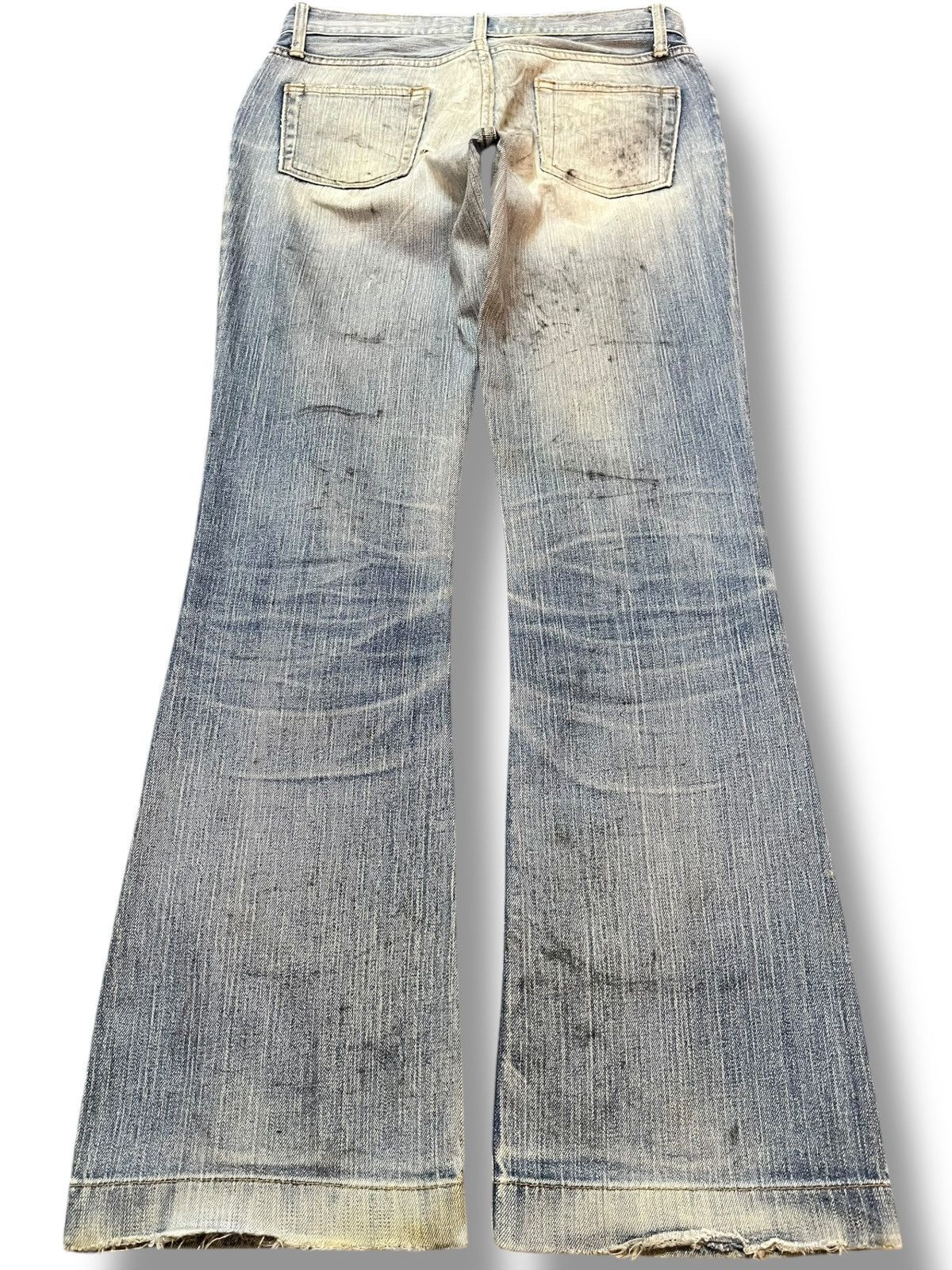 Gap Vintage Gap Long And Lean Flare Mudwash Distressed Denim Size US 30 / EU 46 - 5 Thumbnail