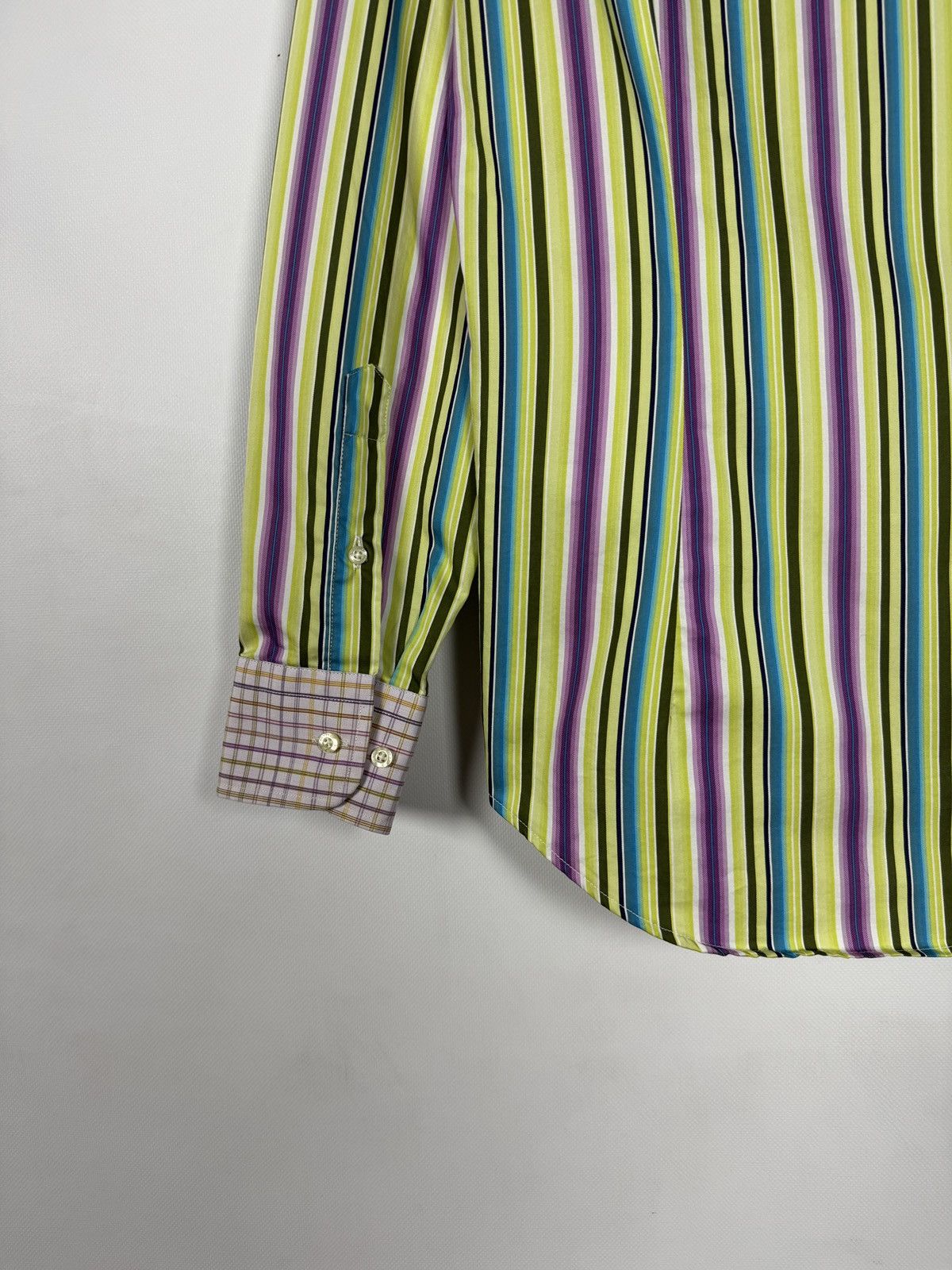 Etro ETRO Milano Long Sleeve Striped Shirt Made in Italy Size 38 Size US L / EU 52-54 / 3 - 12 Thumbnail