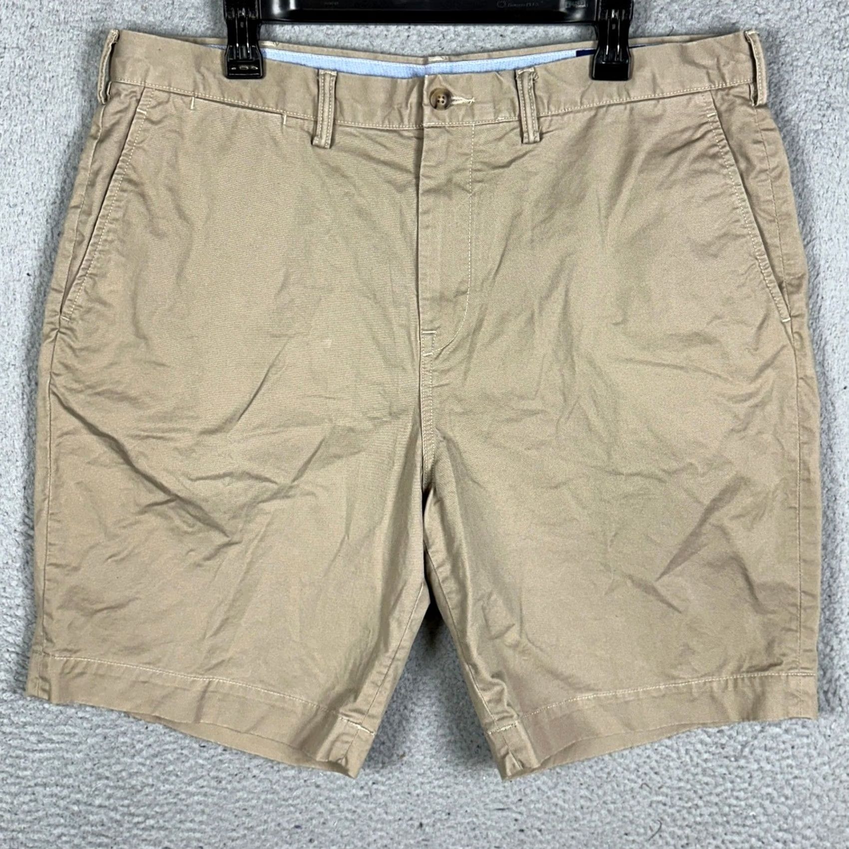 Polo Ralph Lauren Polo Ralph Lauren Shorts Mens 38X9 Tan Classic Fit Chino Stretch Flat Front EUC Size US M / EU 48-50 / 2 - 2 Thumbnail