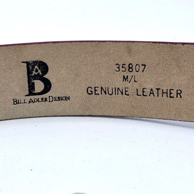 Vintage Bill Adler Women's Leather Belt Red with Stars, Conchos Size ONE SIZE - 5 Thumbnail