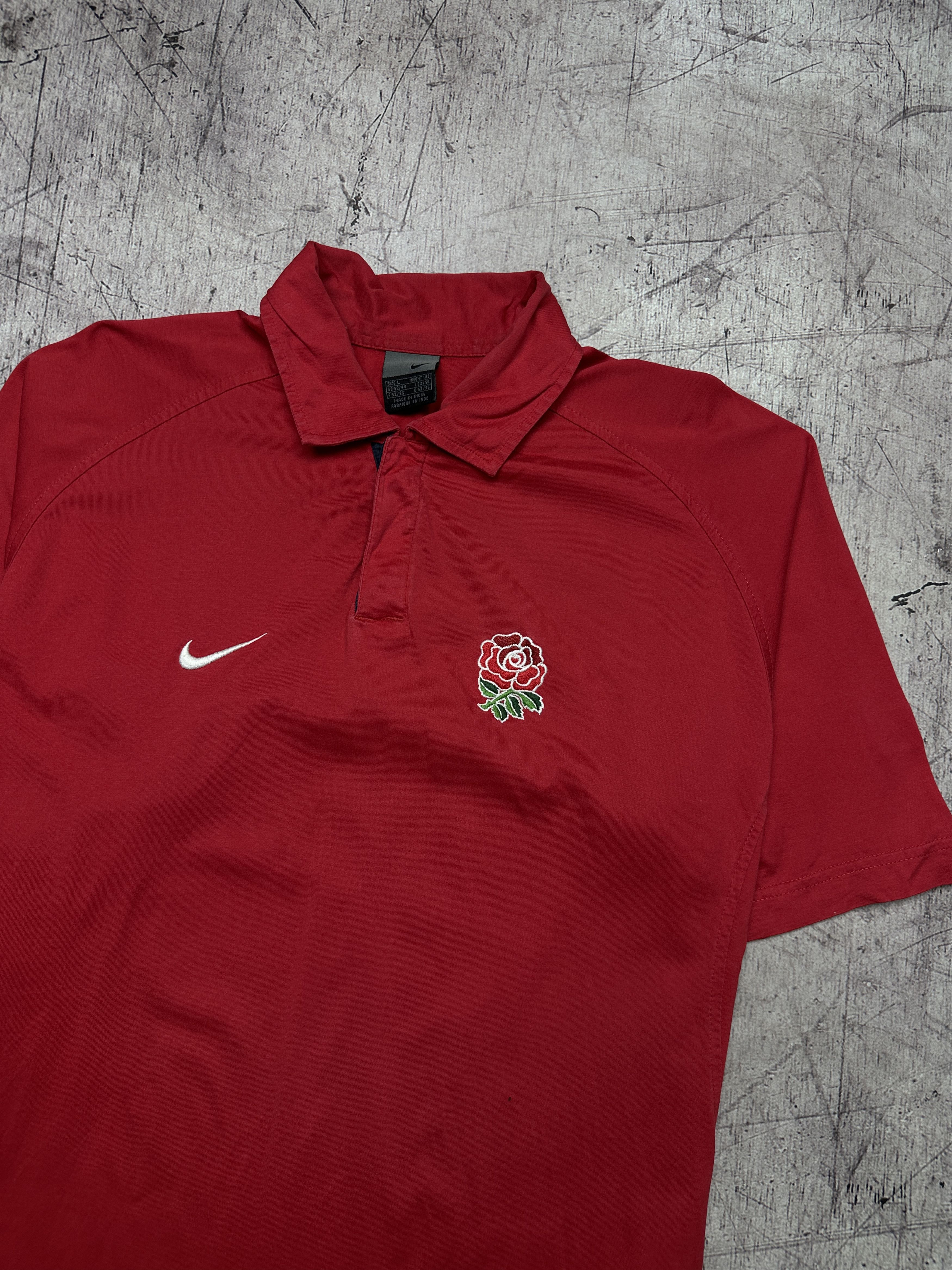 Nike Nike England Rugby Vintage Mens Polo Shirt Size US L / EU 52-54 / 3 - 2 Thumbnail