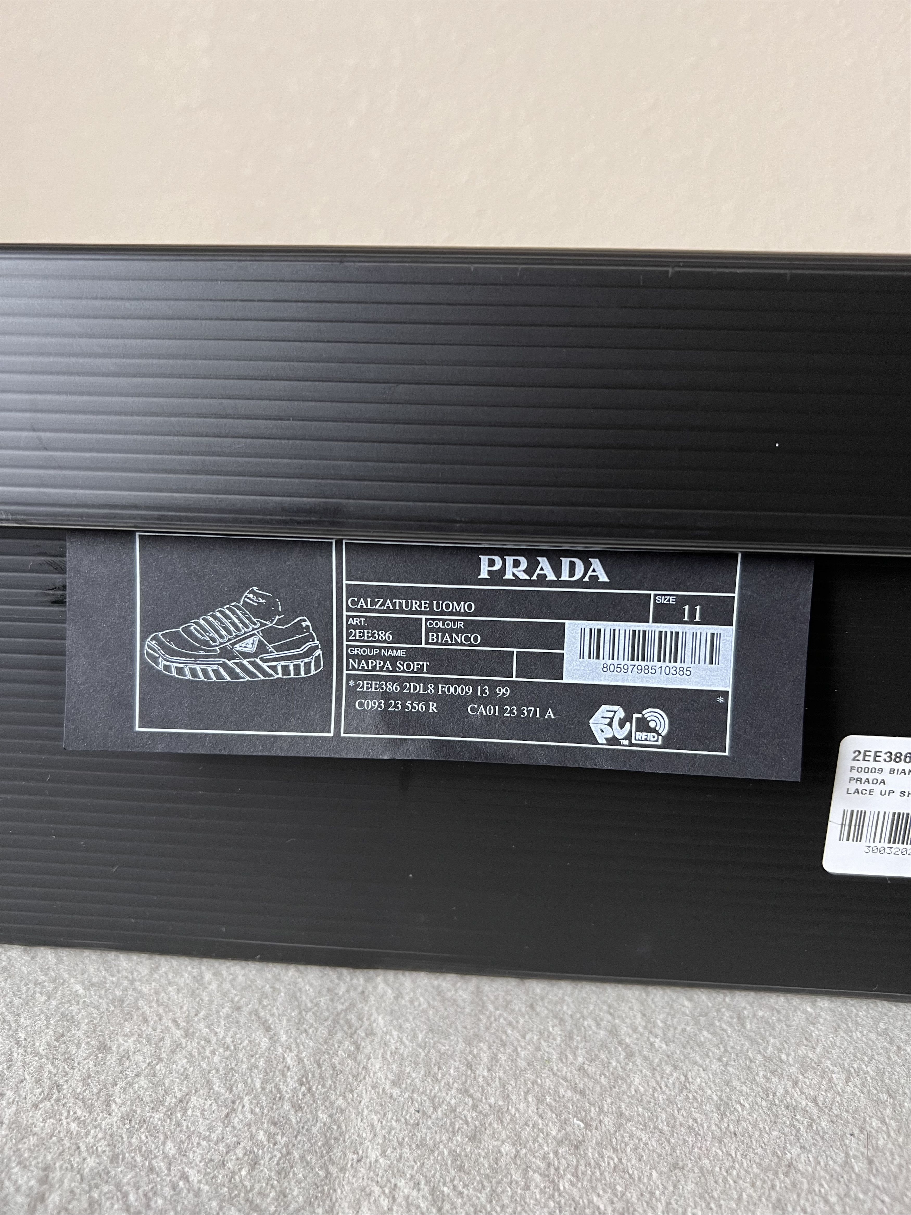 Prada Prada Padded Nappa Leather Sneakers in White Size US 12 / EU 45 - 11 Thumbnail