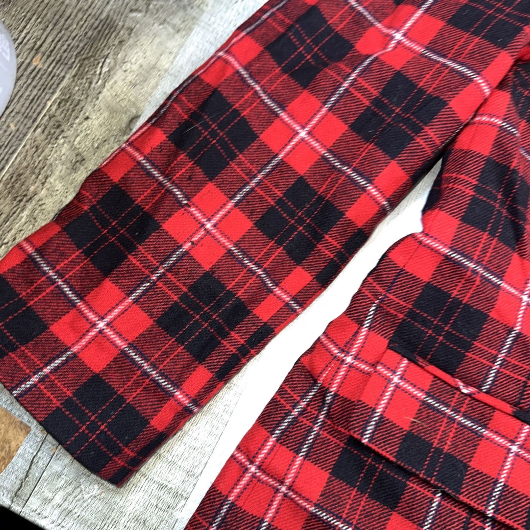 Pendleton VINTAGE Pendleton Blazer Wool 100% Tweed Red Plaid Gold Buttons Size 12 Womens Jacket Size XL / US 12-14 / IT 48-50 - 5 Thumbnail