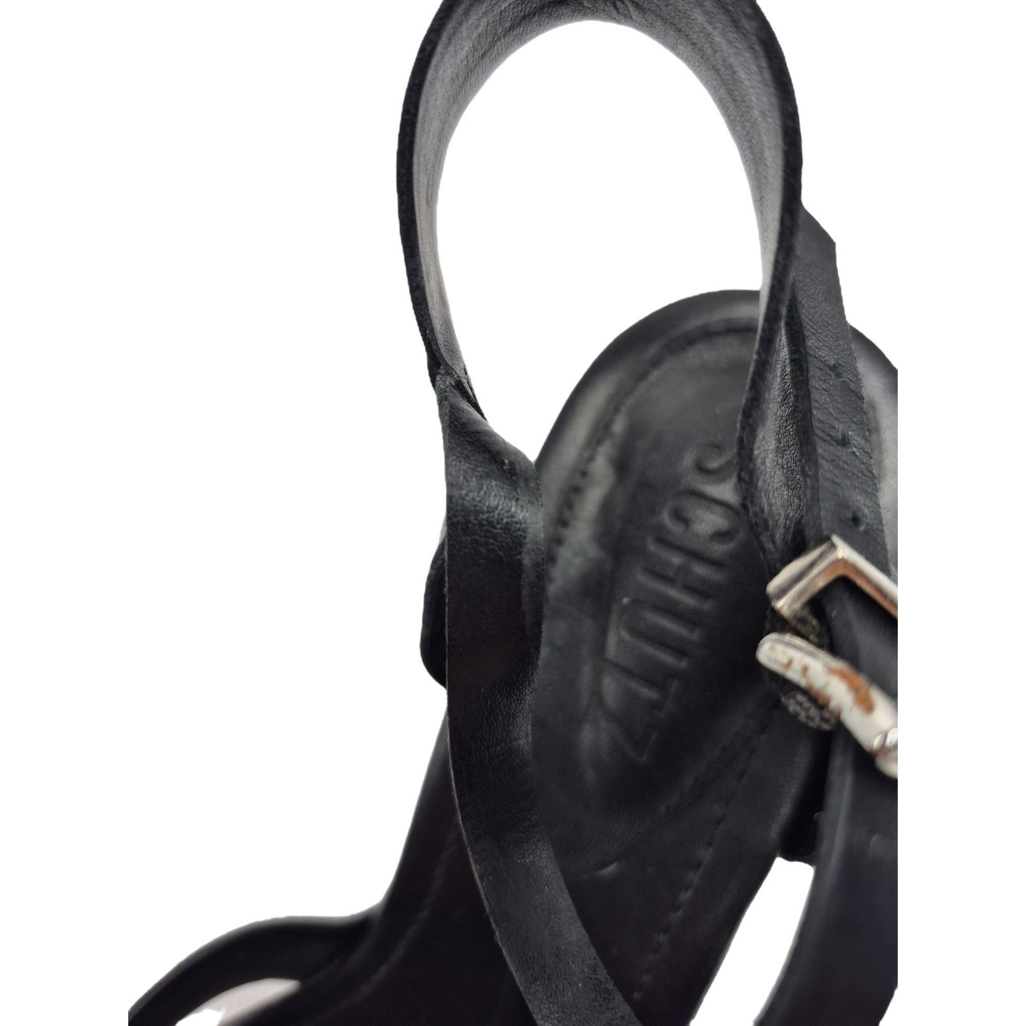 SCHUTZ Schutz Gaylah Black Platform Sandals Block Heels Women's 7.5 Size US 7.5 / IT 37.5 - 7 Thumbnail