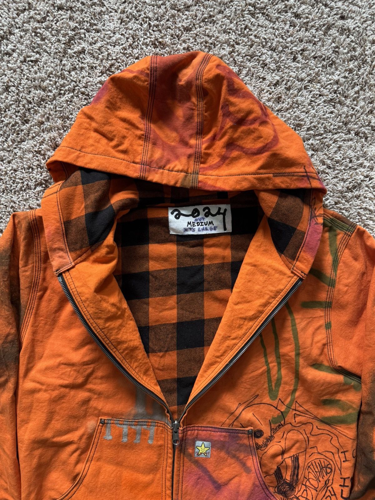 Asspizza Ass Pizza Therapy Reversible Work Jacket Orange Size US L / EU 52-54 / 3 - 8 Thumbnail