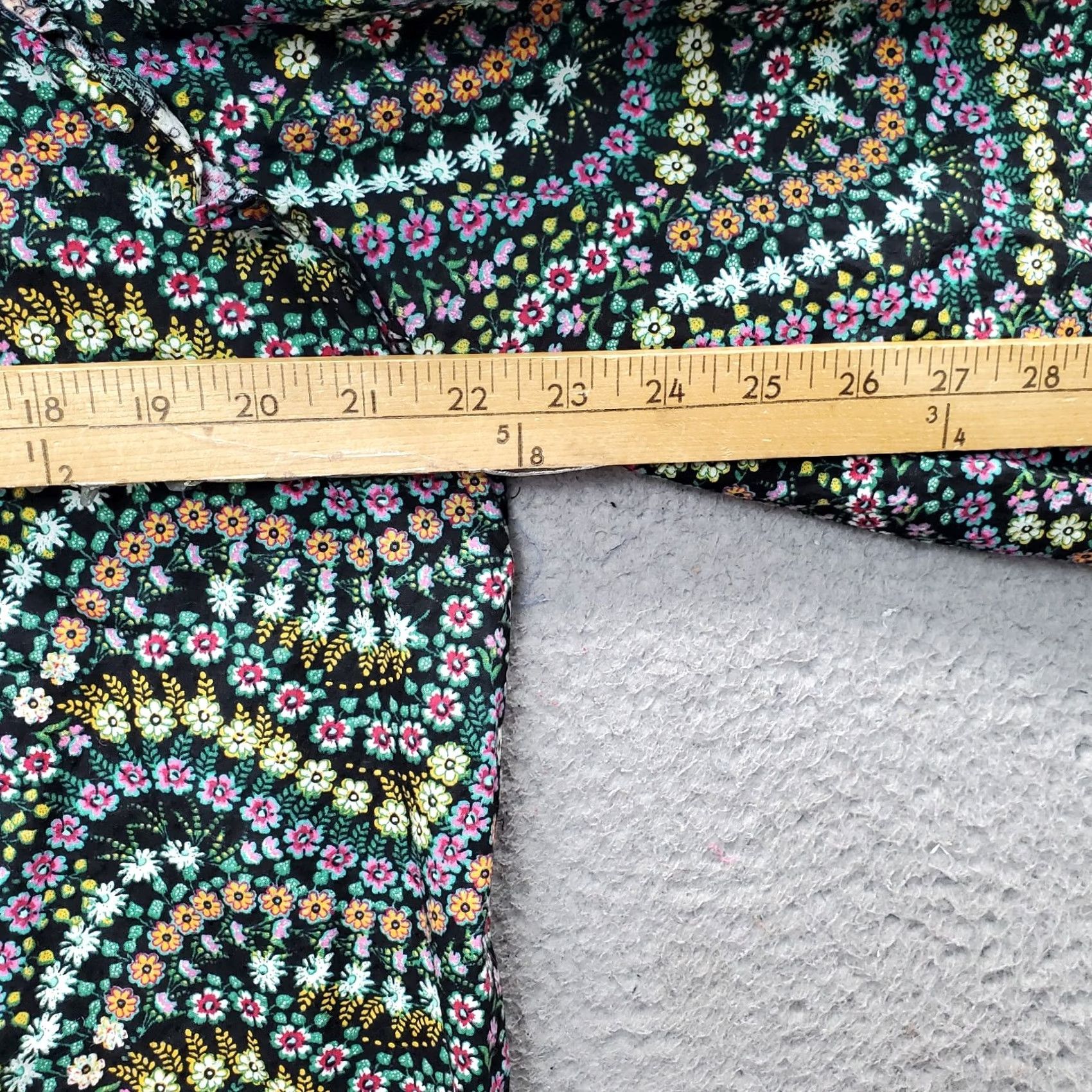 Loft LOFT Blouse Womens Petite Large Multicolor Floral Boho Ruffle Shoulder Tie Back Shirt Size PL Womens Size L / US 10 / IT 46 - 4 Thumbnail