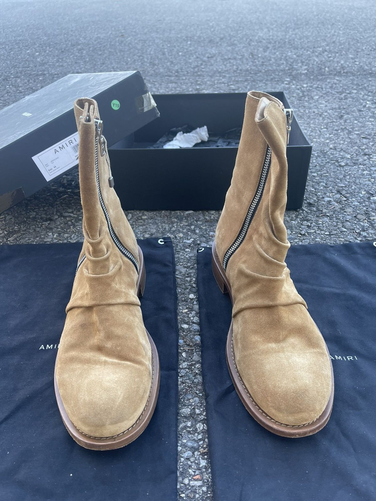 Amiri Amiri stack boots sz. 44 tan beige Size US 11 / EU 44 - 4 Thumbnail